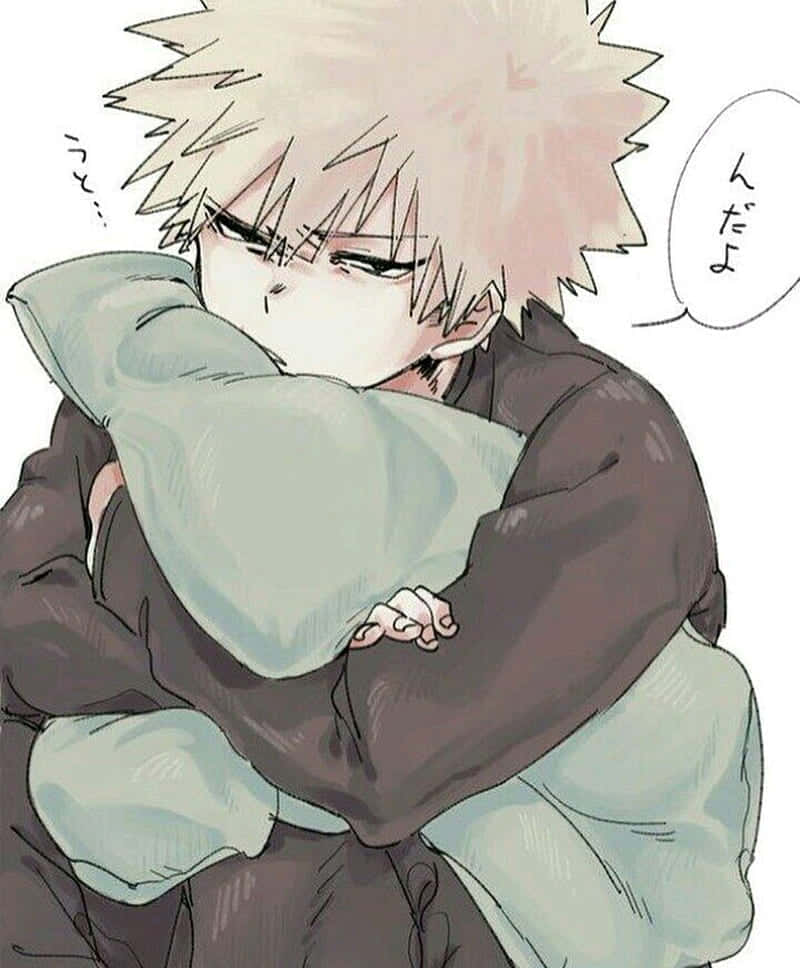 Bakugou, spiky-haired anime boy, pillow, SD Phone Wallpaper