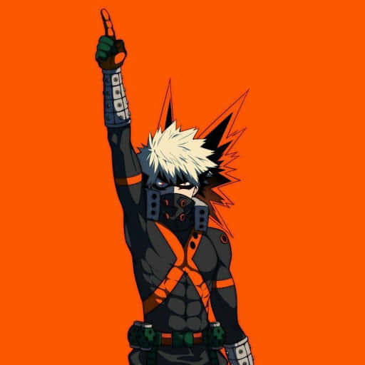 Bakugou, victory pose, spiky white hair, SD Desktop Wallpaper