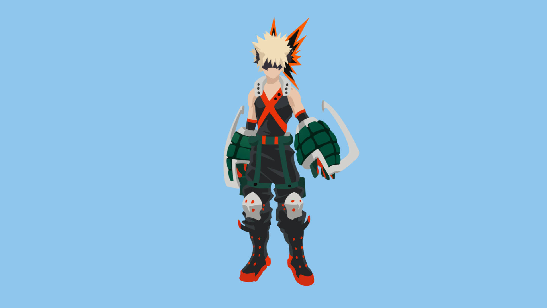 Bakugou, hero costume, spiky blonde hair, Full HD Desktop Wallpaper