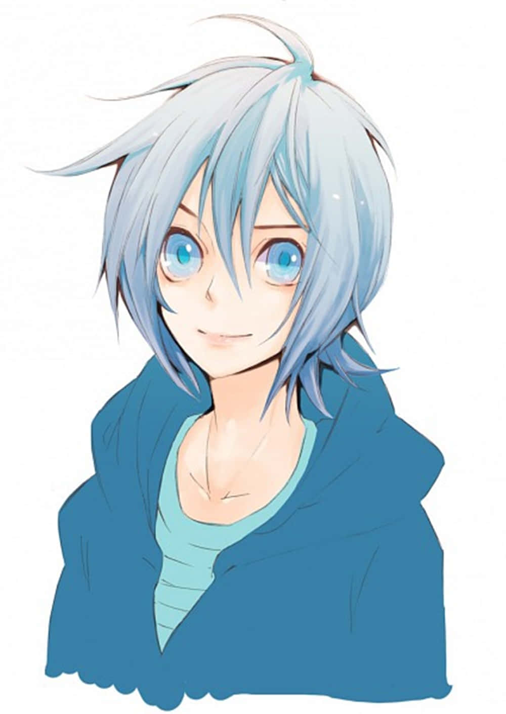 Moritaka Mashiro, Bakuman, light blue hair, HD Phone Wallpaper
