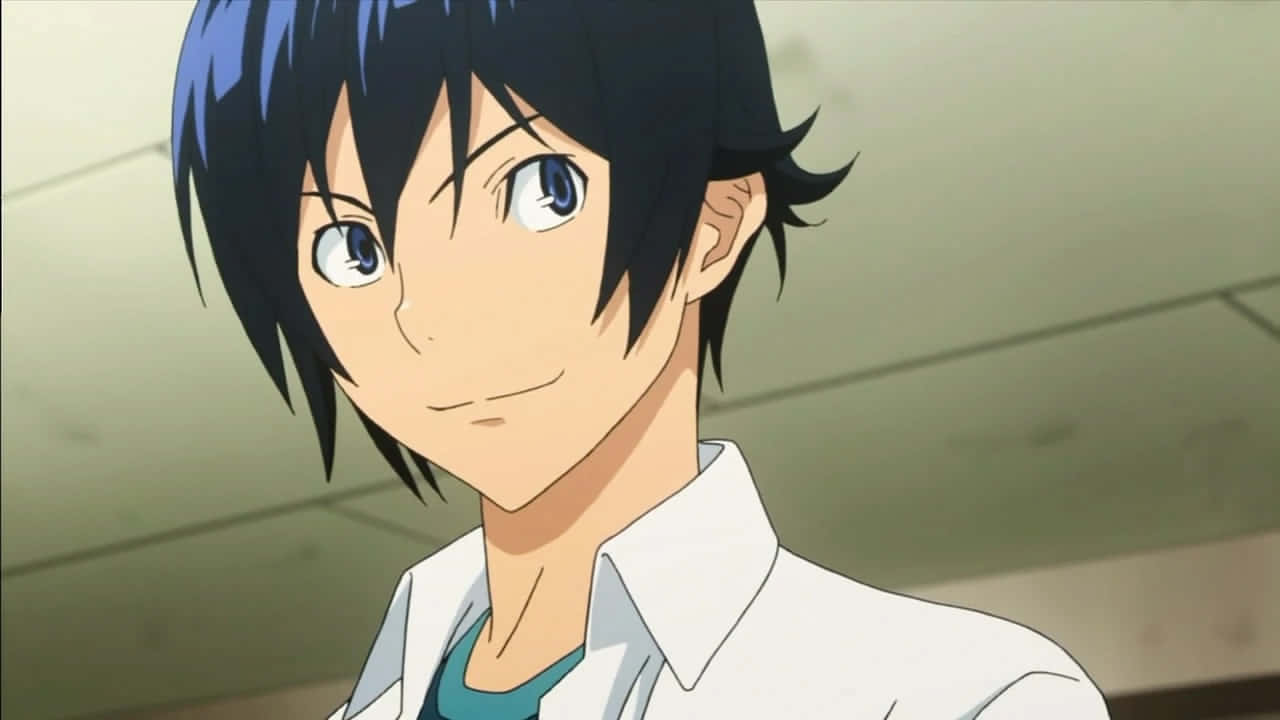 Moritaka Mashiro, Bakuman, dark blue hair, HD Desktop Wallpaper