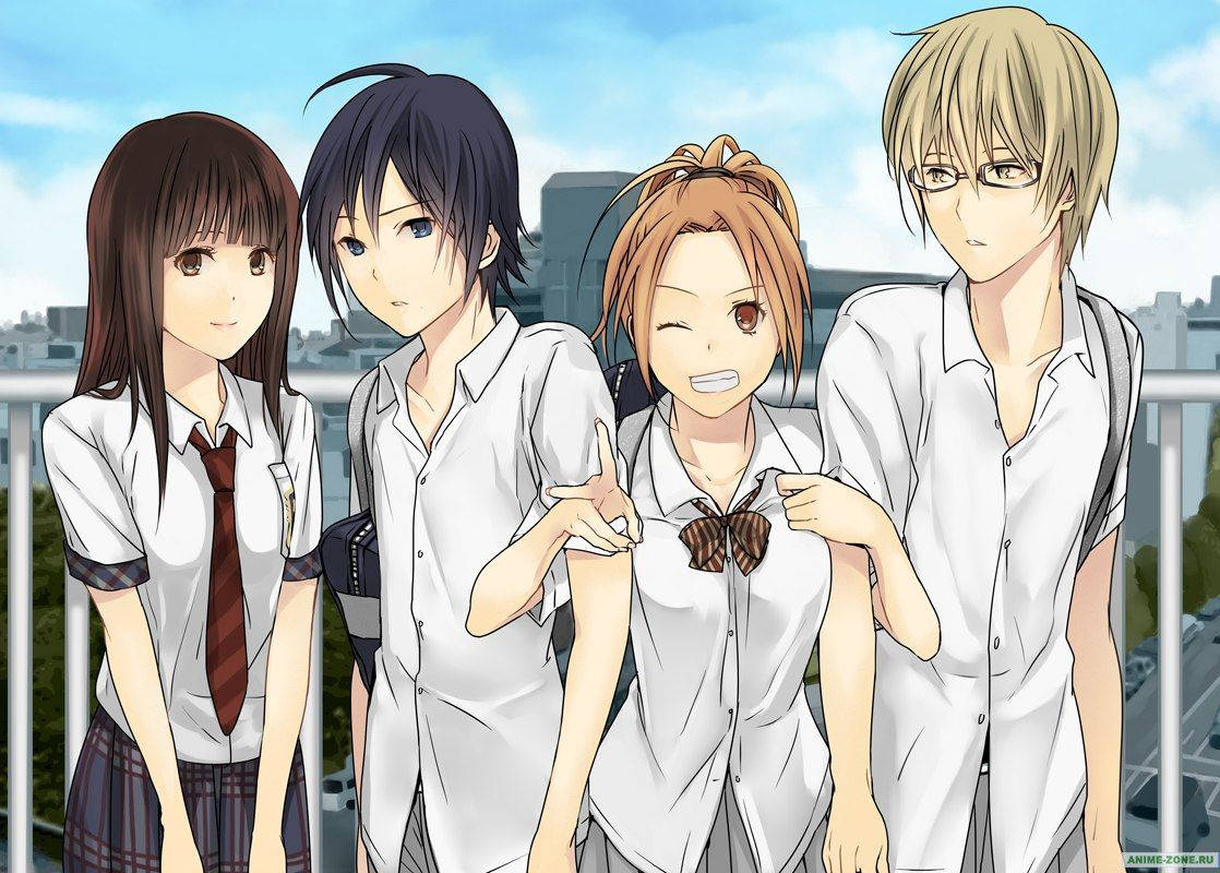 Bakuman, high school students, school uniforms, SD Desktop Wallpaper