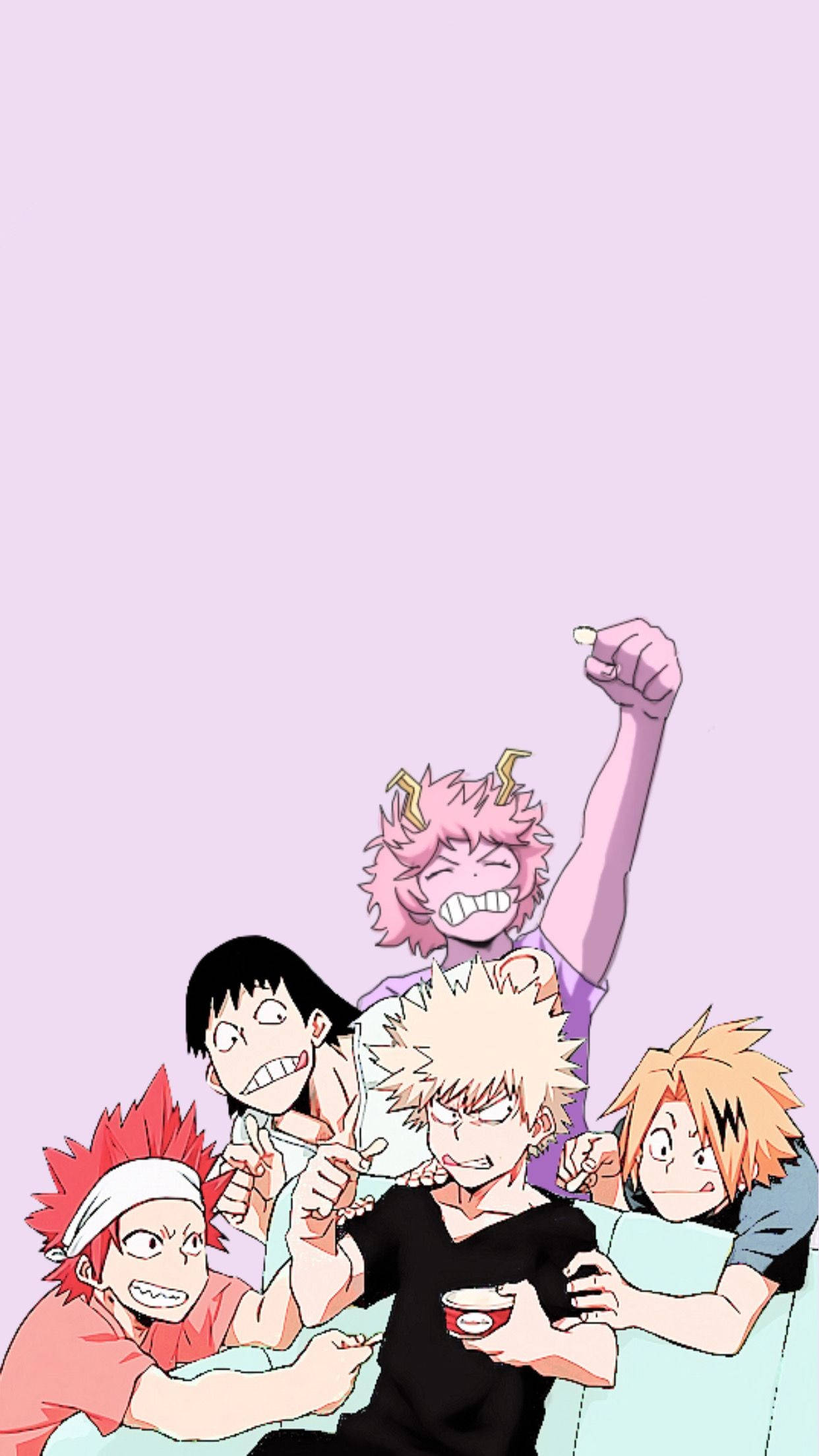 Bakusquad, spiky hair, anime characters, Full HD Phone Wallpaper