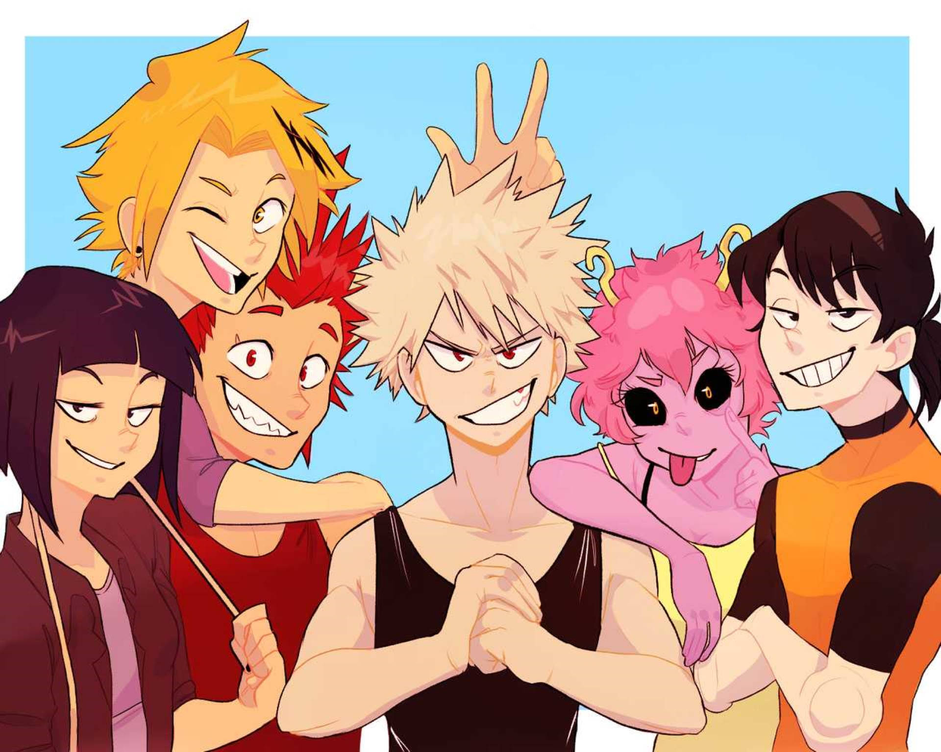 Bakusquad, six members, anime characters, Full HD Desktop Wallpaper
