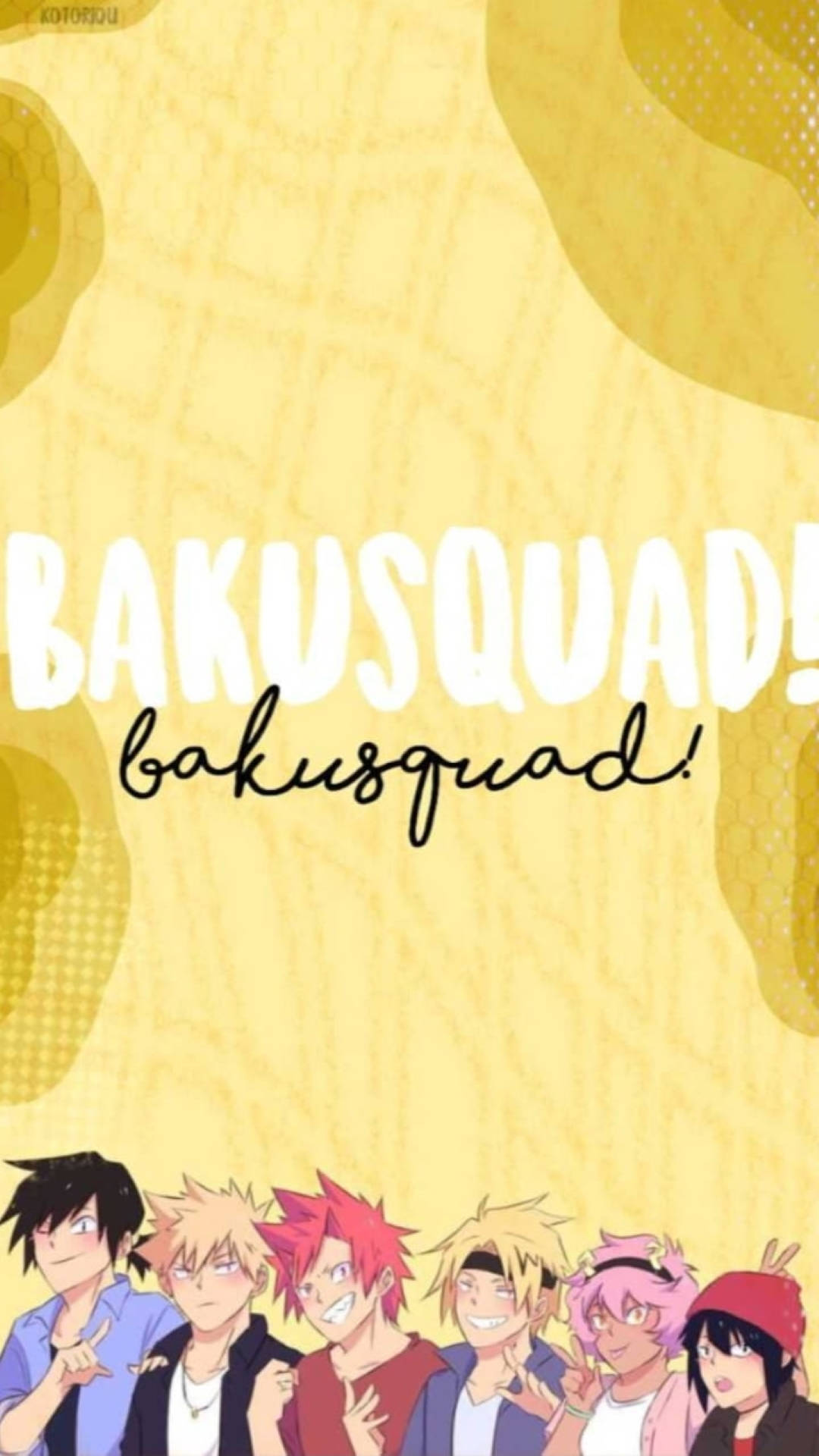 Bakusquad, Yellow Art, vibrant anime wallpaper, Full HD Phone Wallpaper