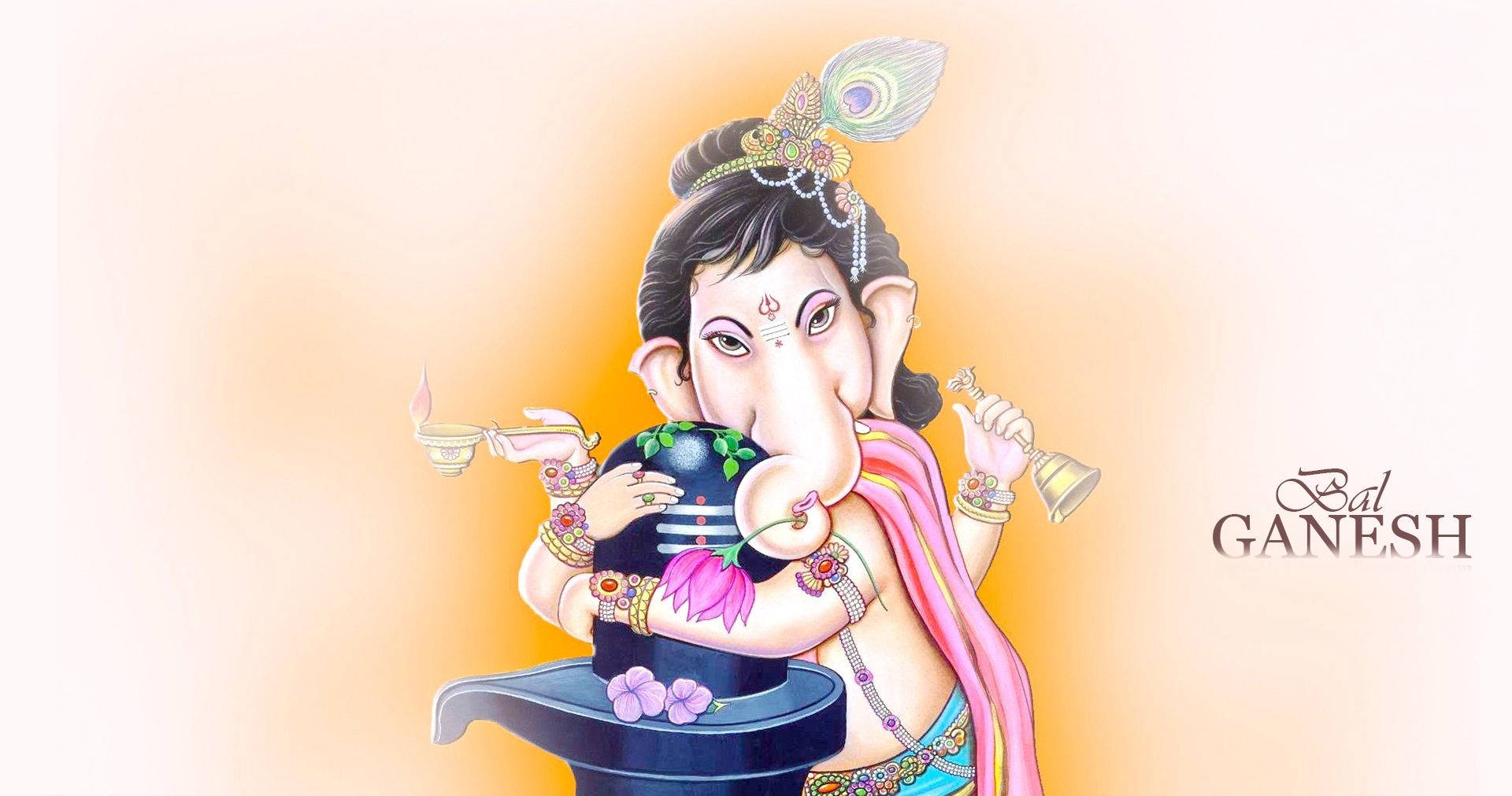 Bal Ganesh, fountain, elephant head, Full HD Desktop Wallpaper