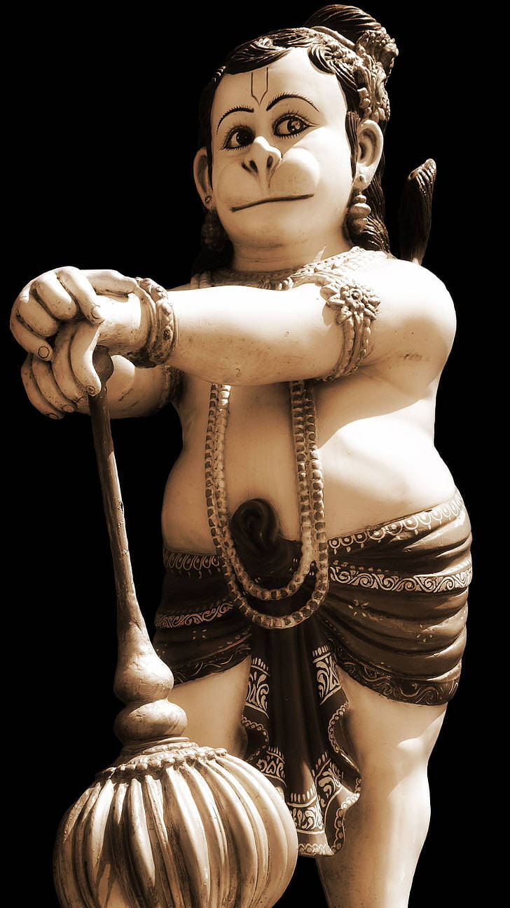 Bal Hanuman, statue, monkey deity, HD Phone Wallpaper