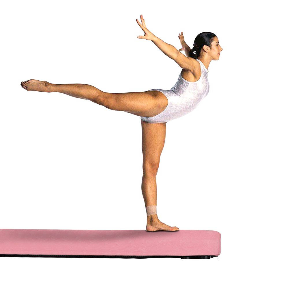 gymnasts, balance beam, pink mat, SD Desktop Wallpaper