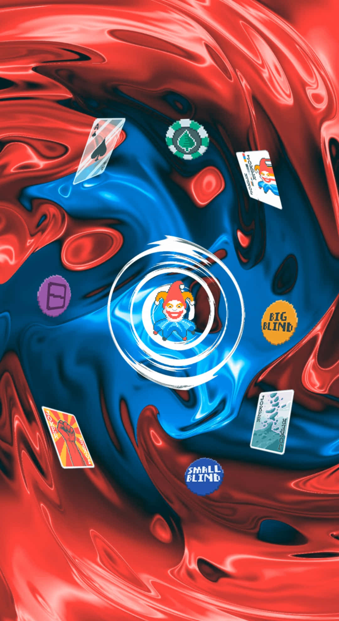Balatro, poker cards, clown face, Full HD Phone Wallpaper