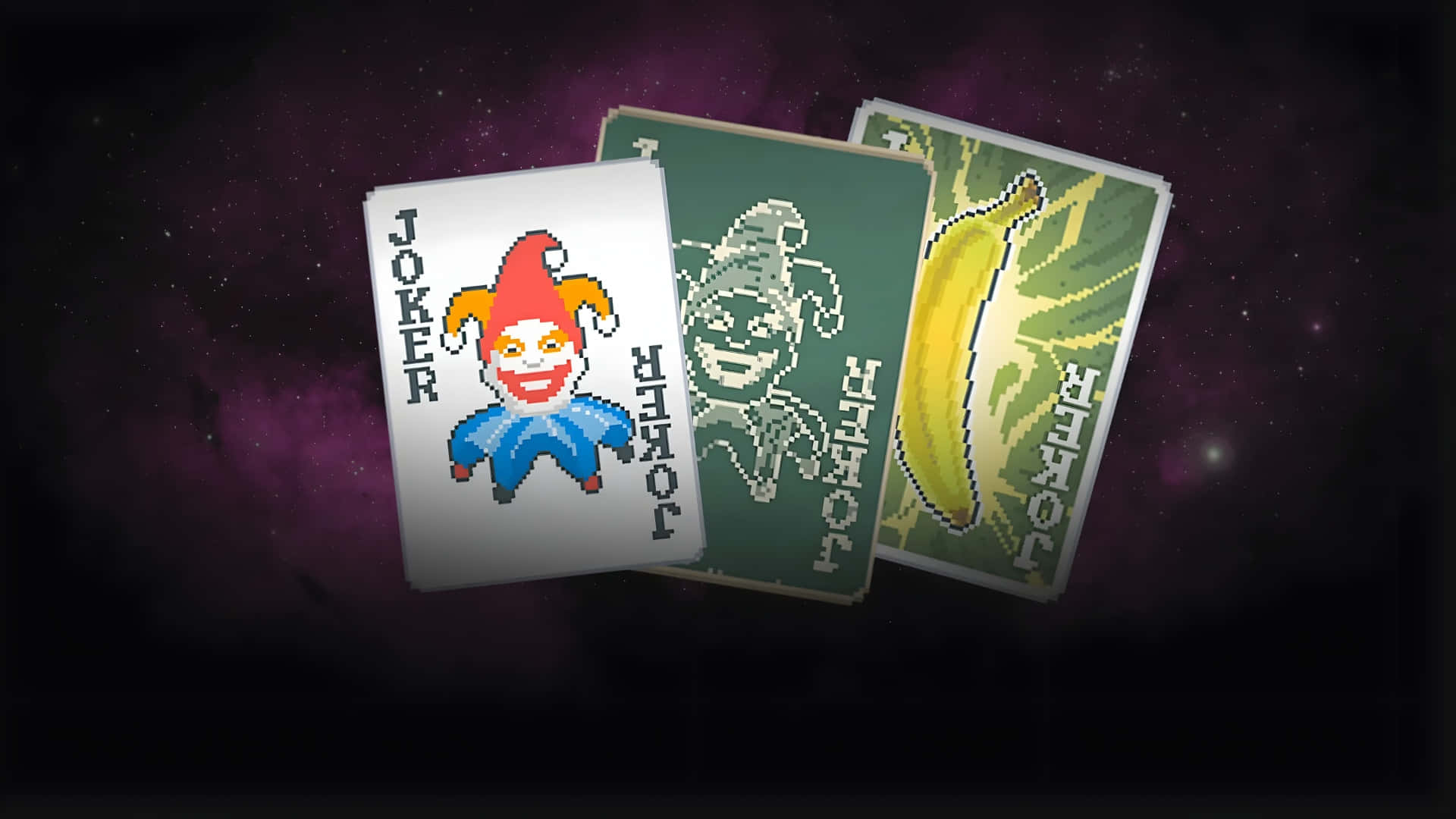 Balatro, joker playing cards, clown banana, Full HD Desktop Wallpaper