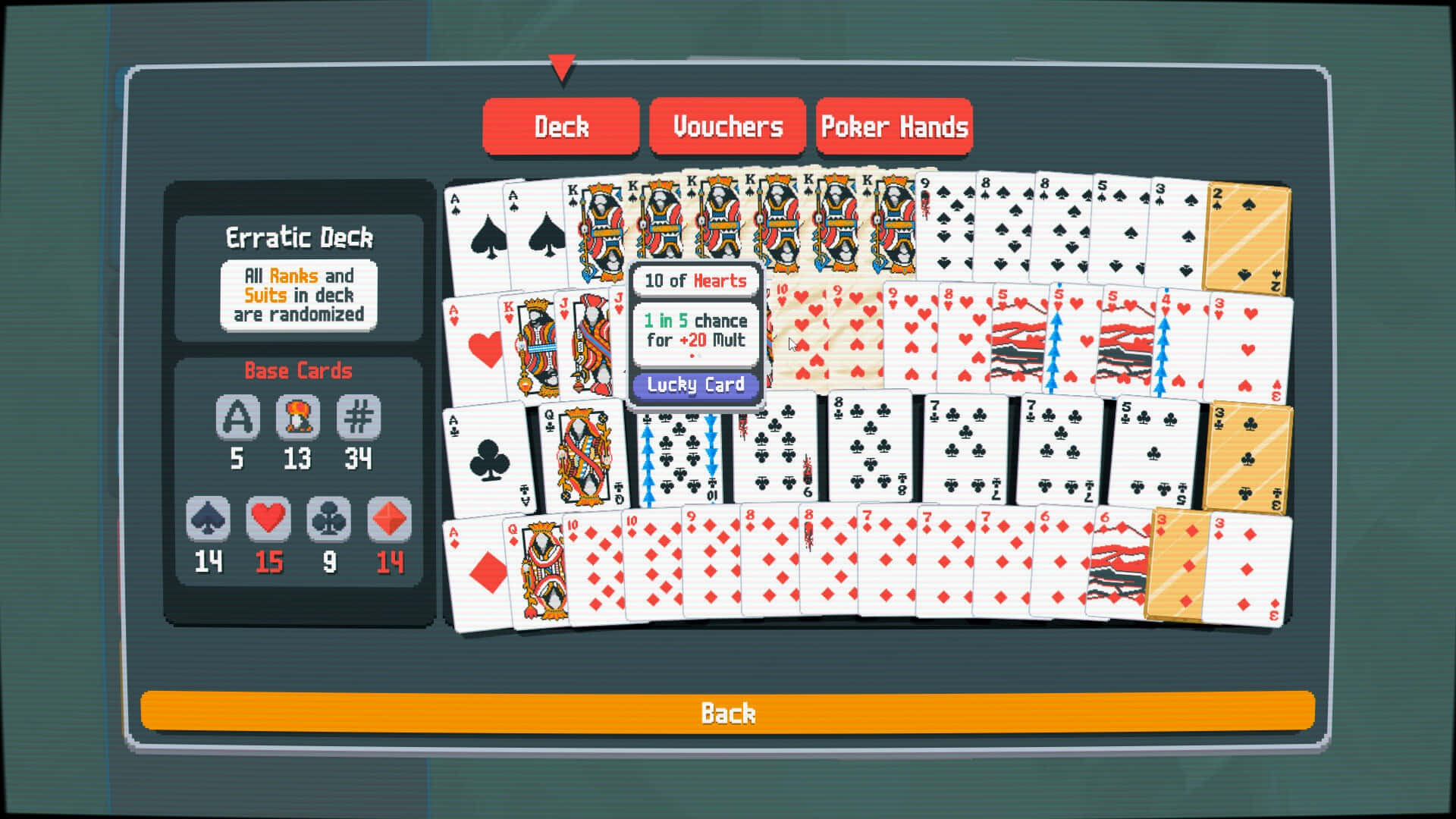 Balatro, card game interface, randomized deck, Full HD Desktop Wallpaper