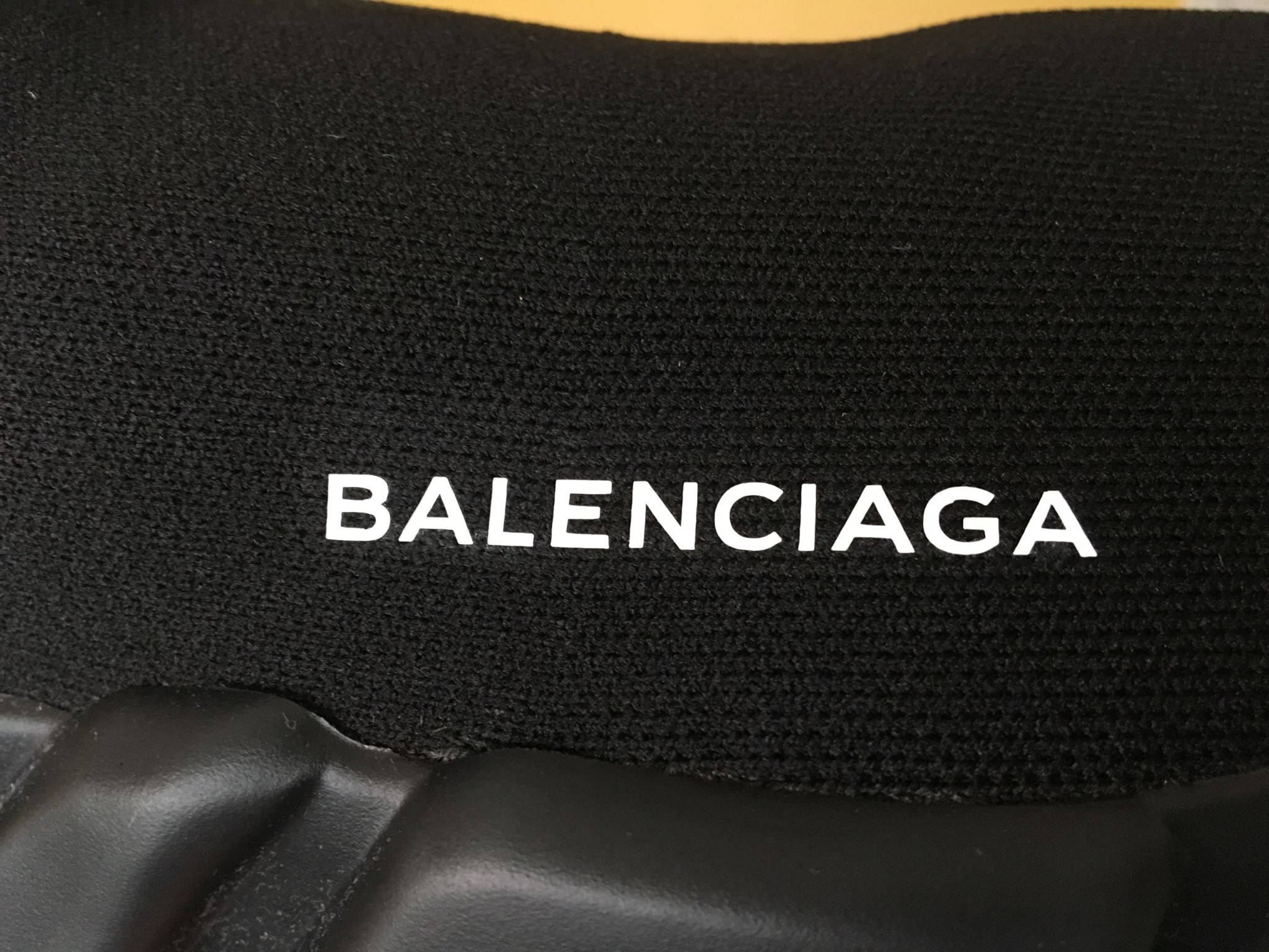 Balenciaga, black textured fabric, white Balenciaga logo, Full HD Desktop Wallpaper