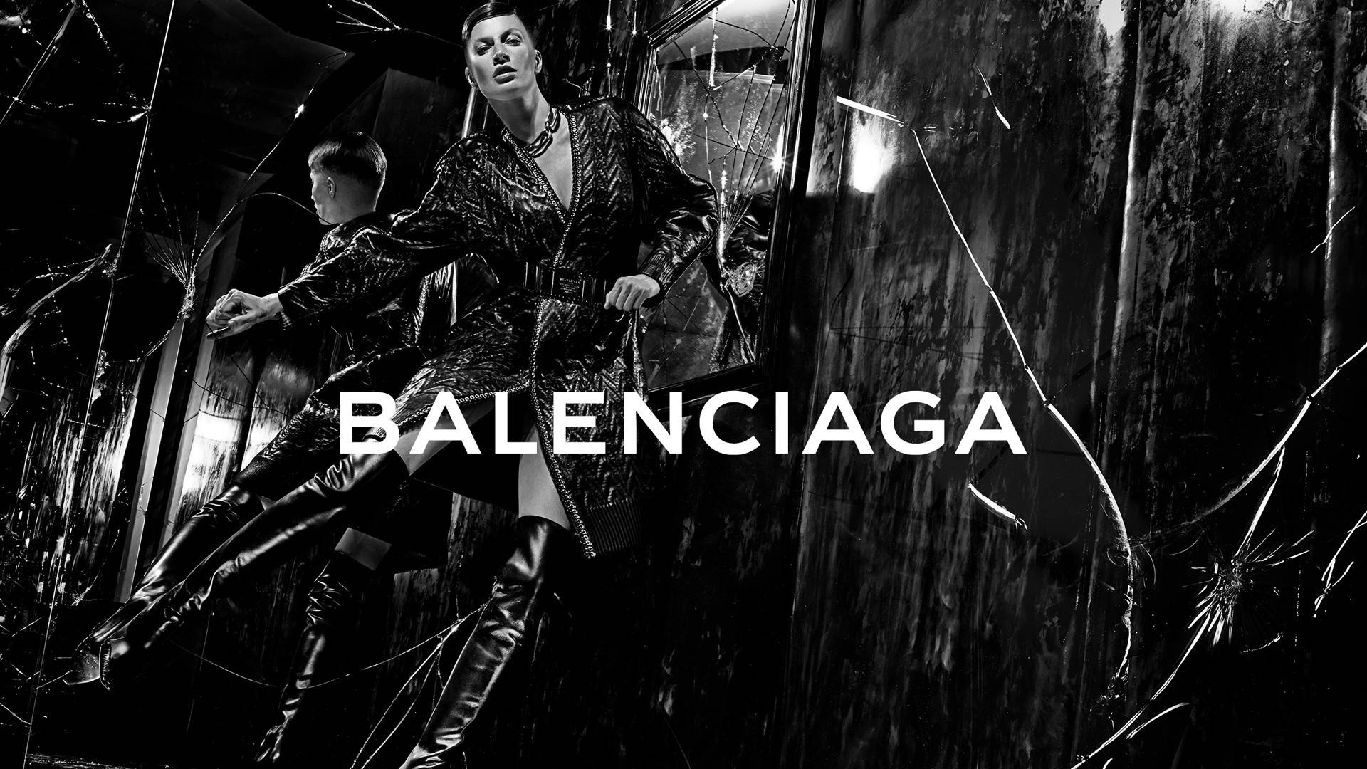 Balenciaga, Monochrome Black, textured coat, Full HD Desktop Wallpaper