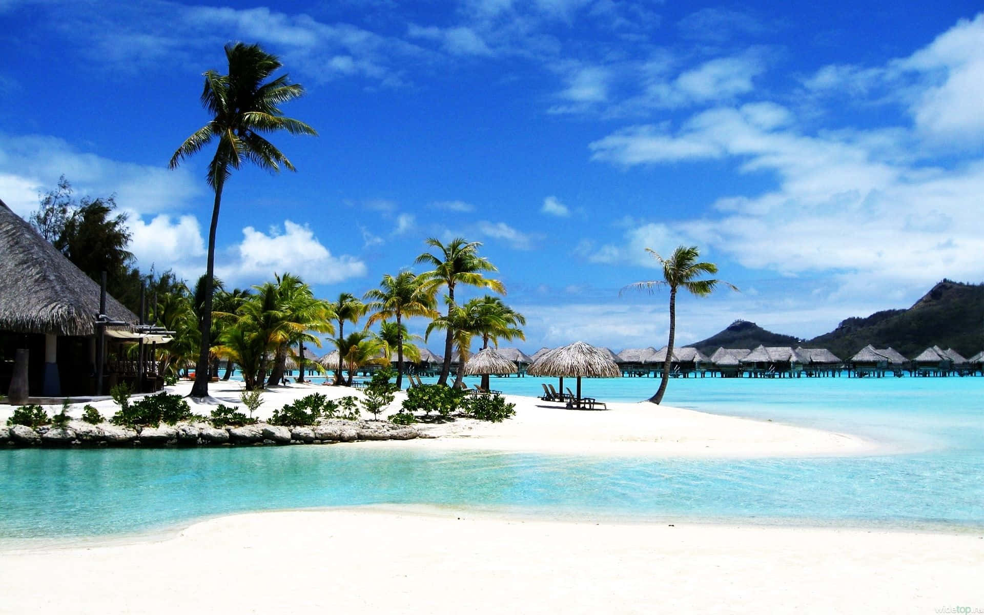 Bali Beach, turquoise waters, white sand, Full HD Desktop Wallpaper