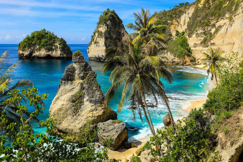 Bali Island, turquoise waters, limestone cliffs, SD Desktop Wallpaper