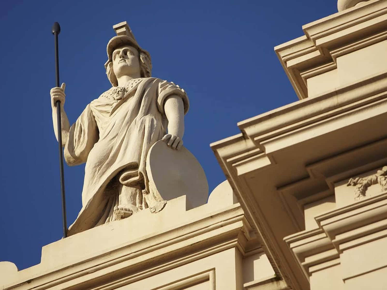 Ballarat, classical stone statue, warrior, HD Desktop Wallpaper