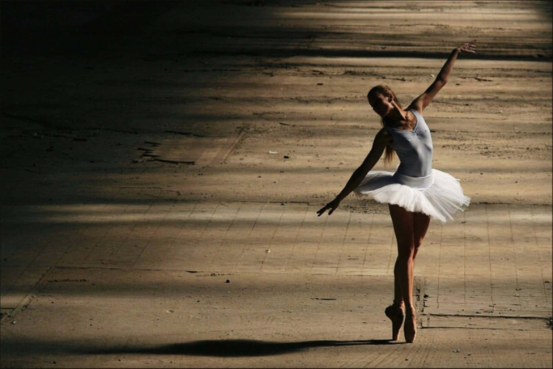 ballerina, white tutu, en pointe, Full HD Desktop Wallpaper