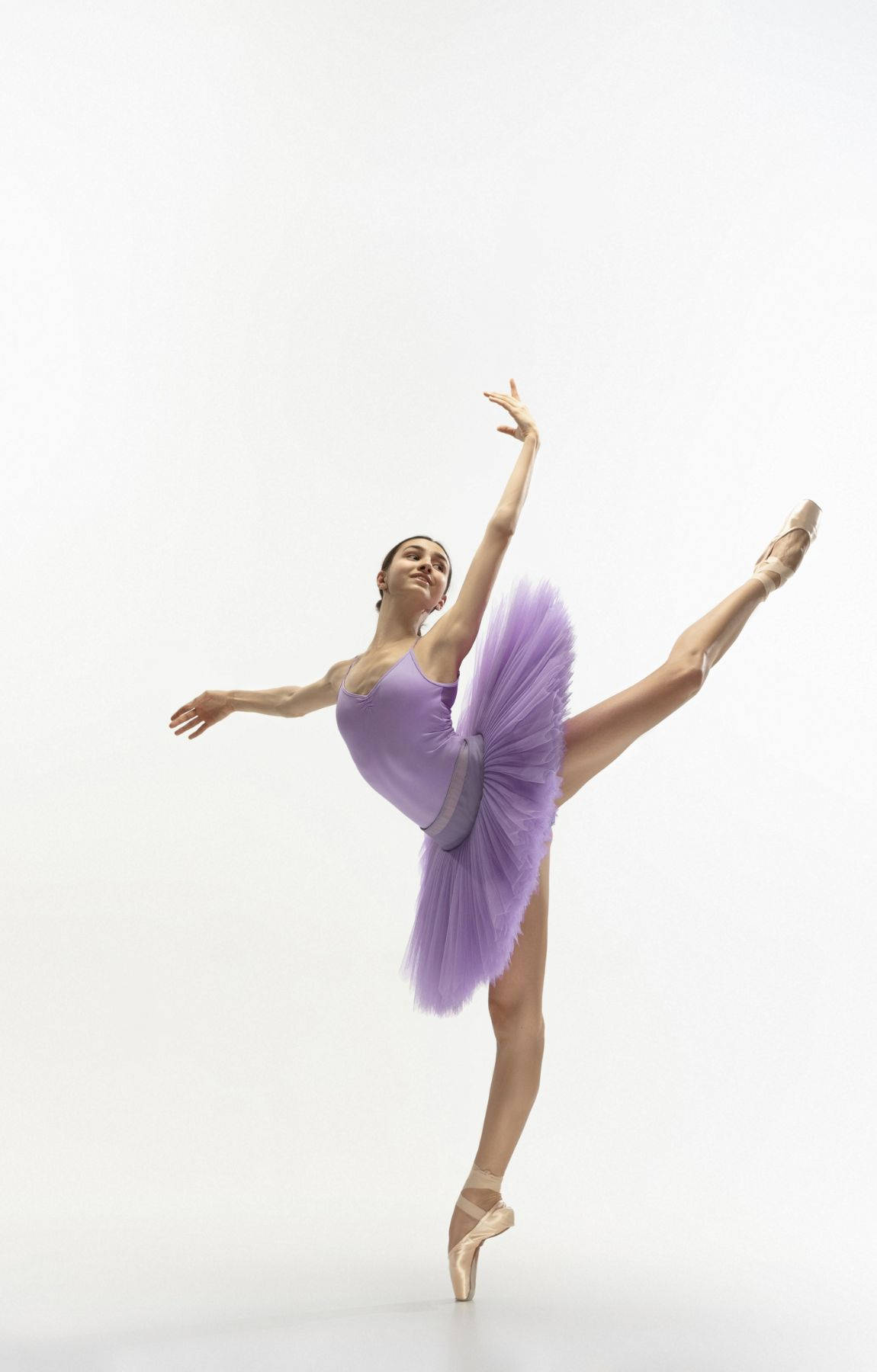 Ballerina, lavender tutu, en pointe, HD Phone Wallpaper