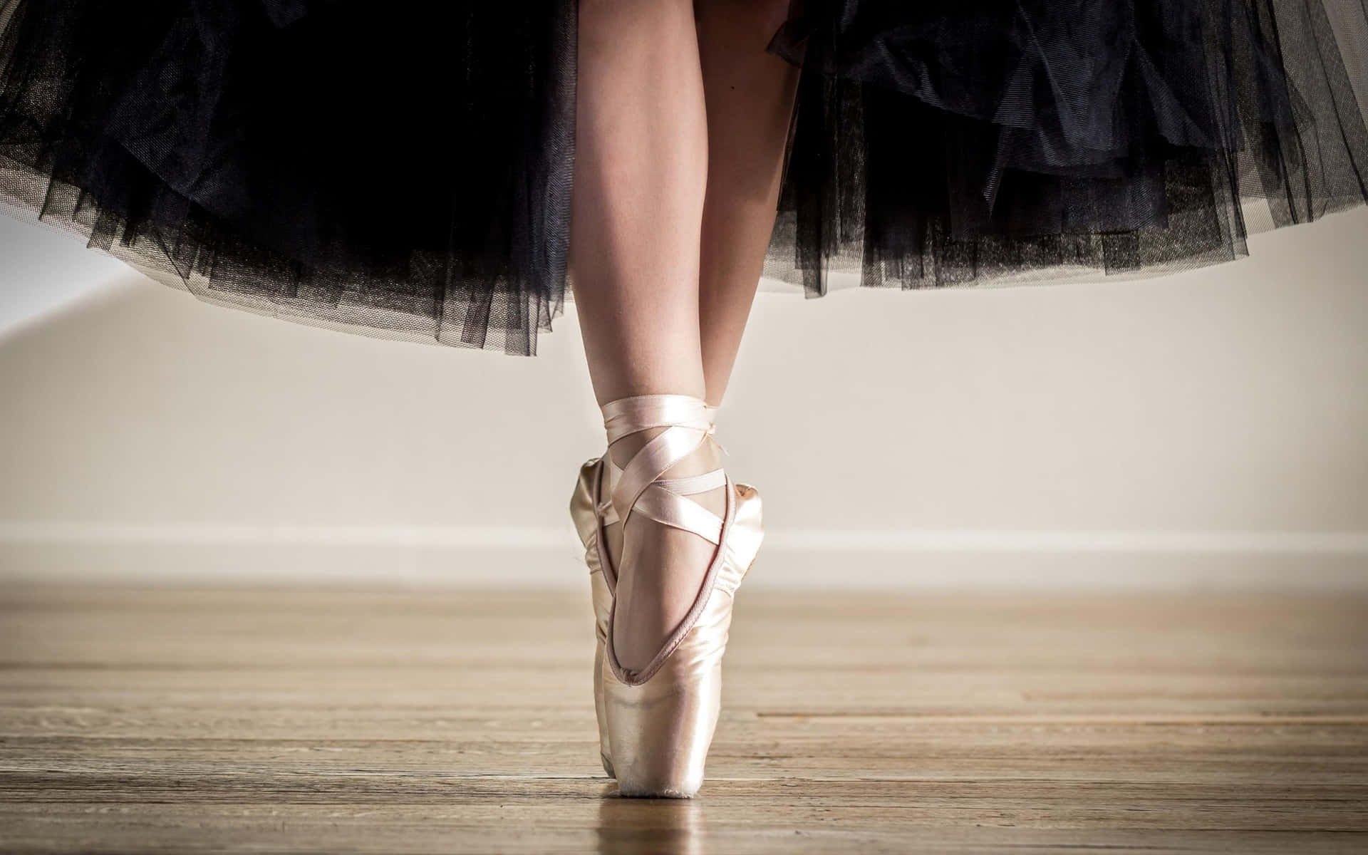 ballet pointe shoe, satin pink ballet shoes, black tutu, Full HD Desktop Wallpaper