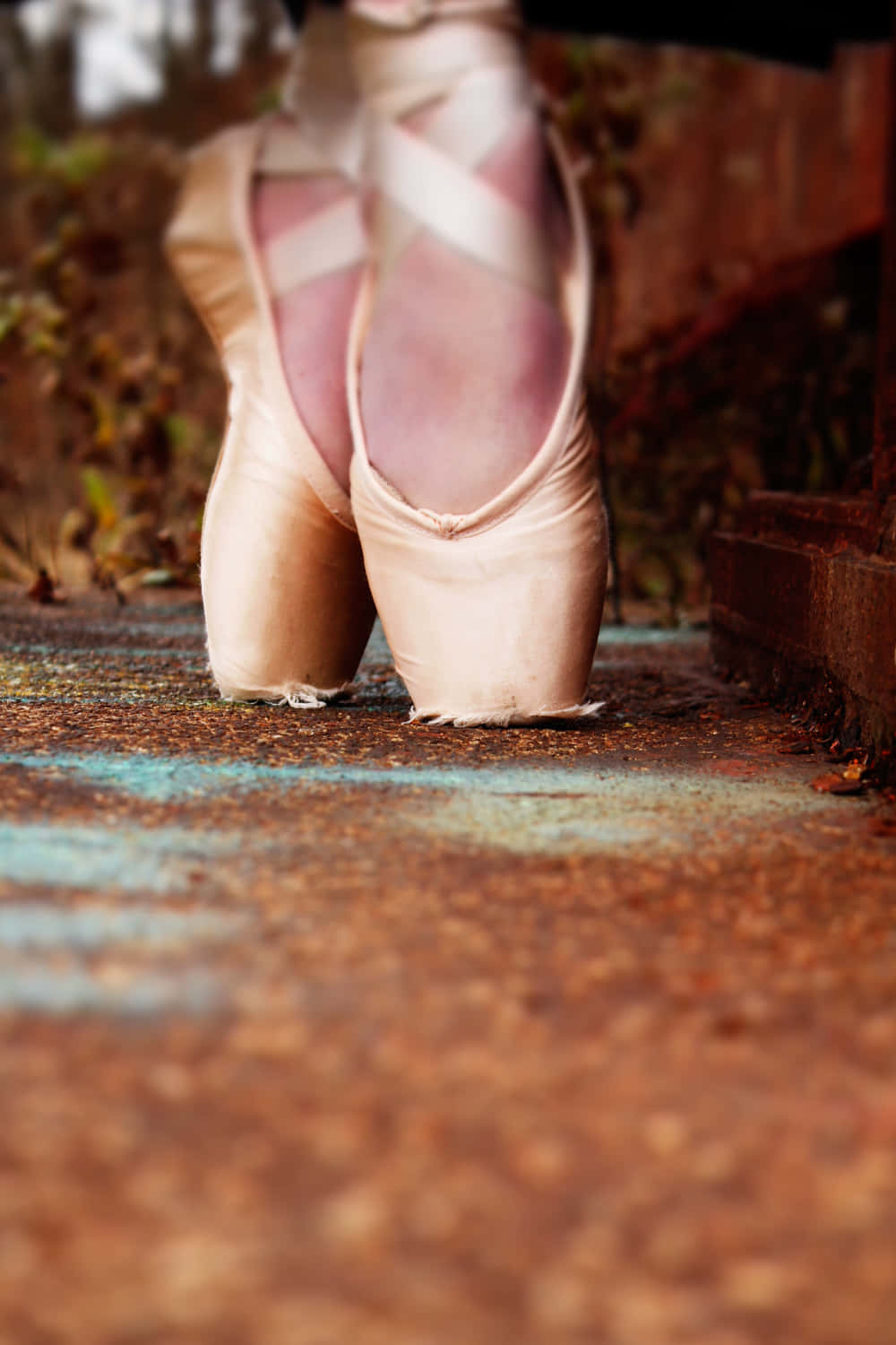 ballet pointe shoes, pink, rusted metal surface, HD Phone Wallpaper