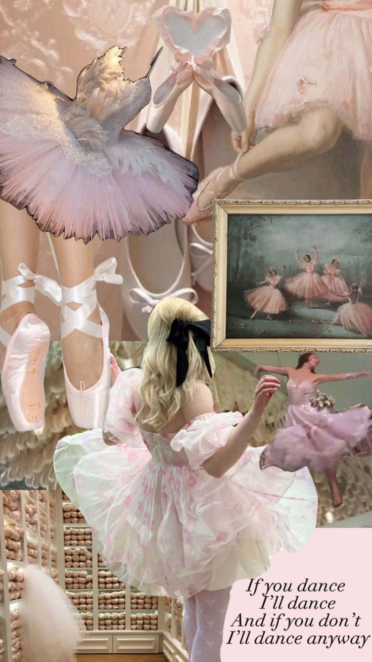 ballet dream collage, pink tutus, ballerinas, HD Phone Wallpaper