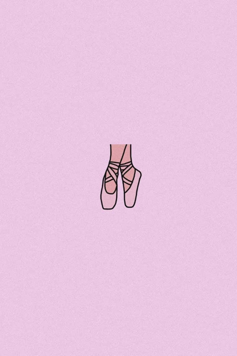 ballet pointe shoes, pink pointe shoes, soft lavender background, SD Phone Wallpaper