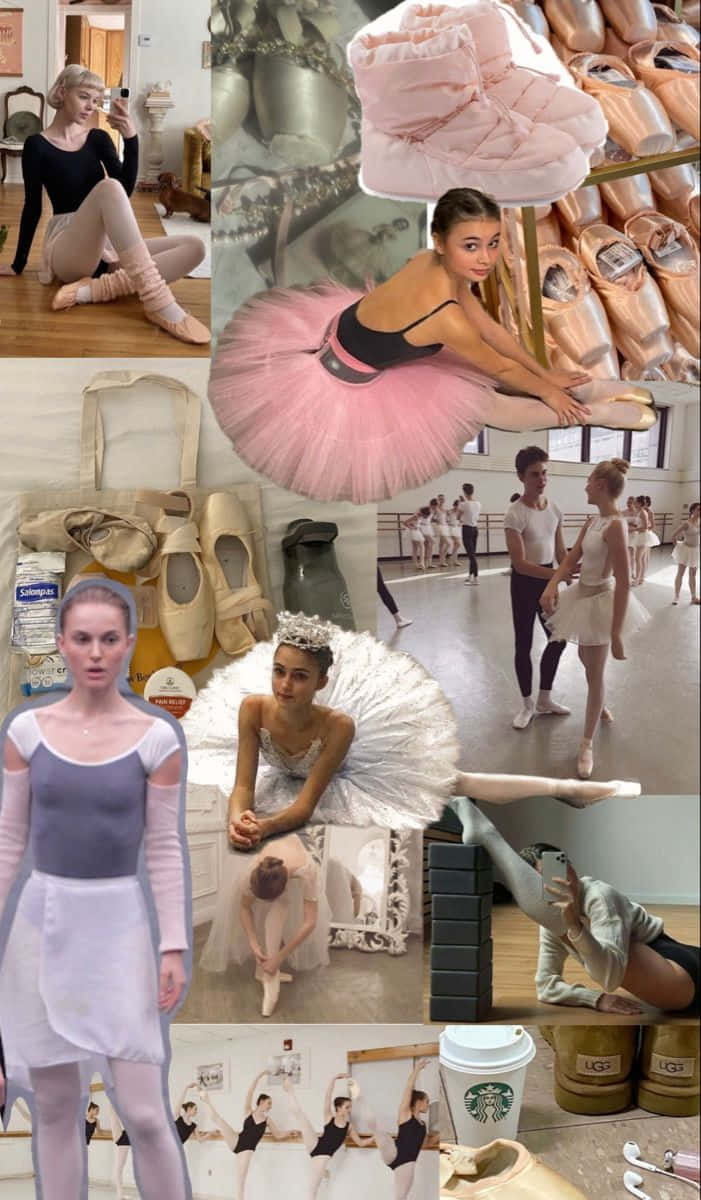 ballet dancers, pointe shoes, pink tutus, SD Phone Wallpaper