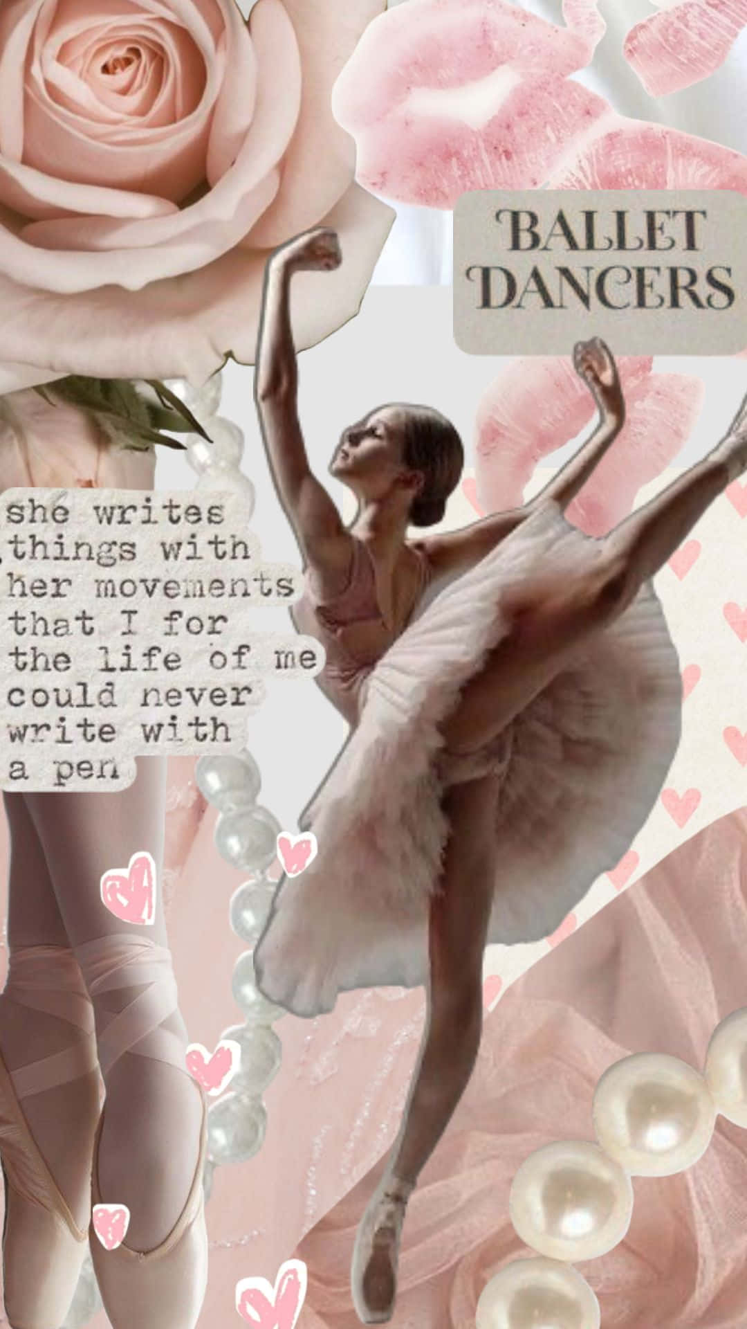 ballet dancer, pink tutu, roses, Full HD Phone Wallpaper