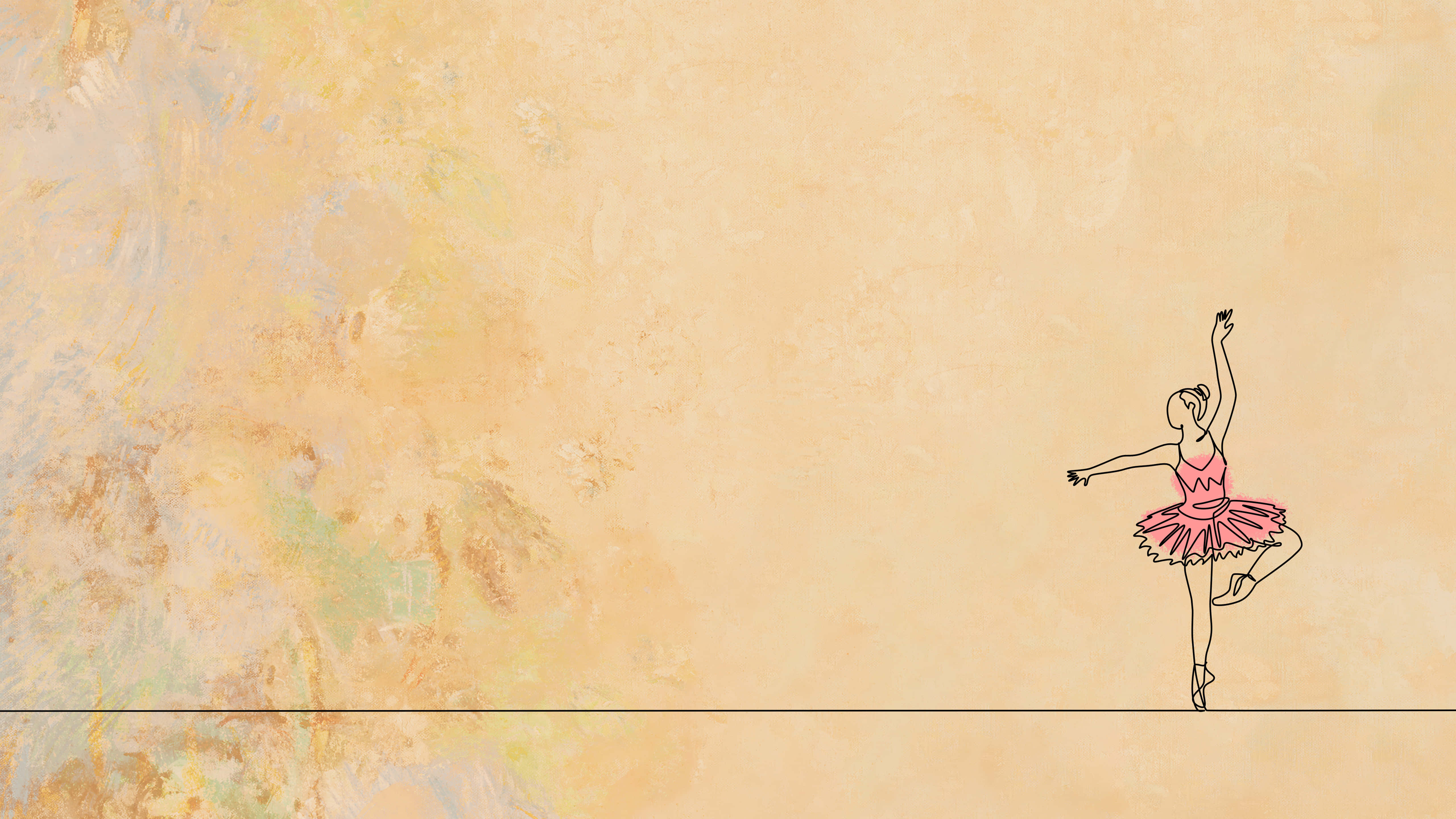 Ballet 5K, pink tutu, textured beige background, 5K Desktop Wallpaper
