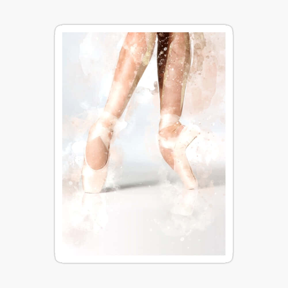 pointe shoes, ballet dancer, soft watercolor background, SD Desktop Wallpaper