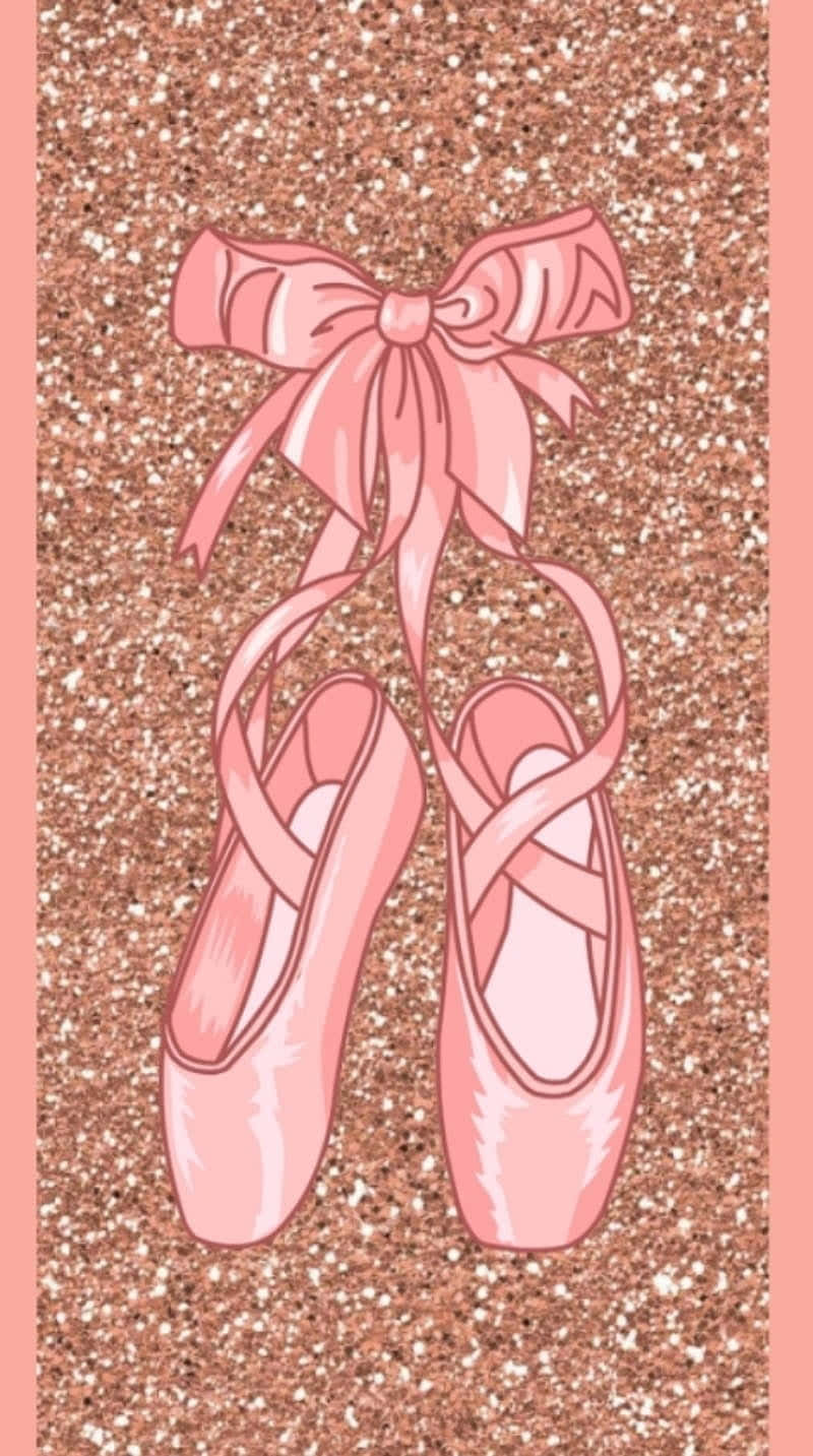 pointe shoes, pink ribbon, large bow, HD Phone Wallpaper