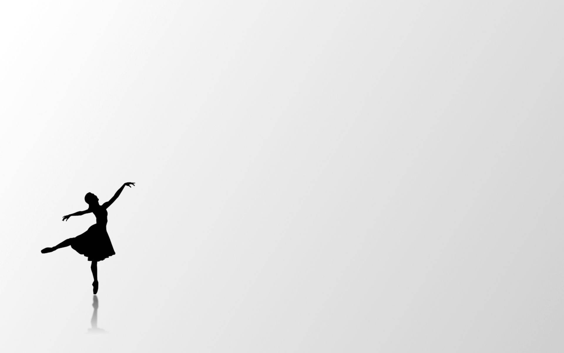 minimalist ballet dancer silhouette, ballerina, black silhouette, Full HD Desktop Wallpaper