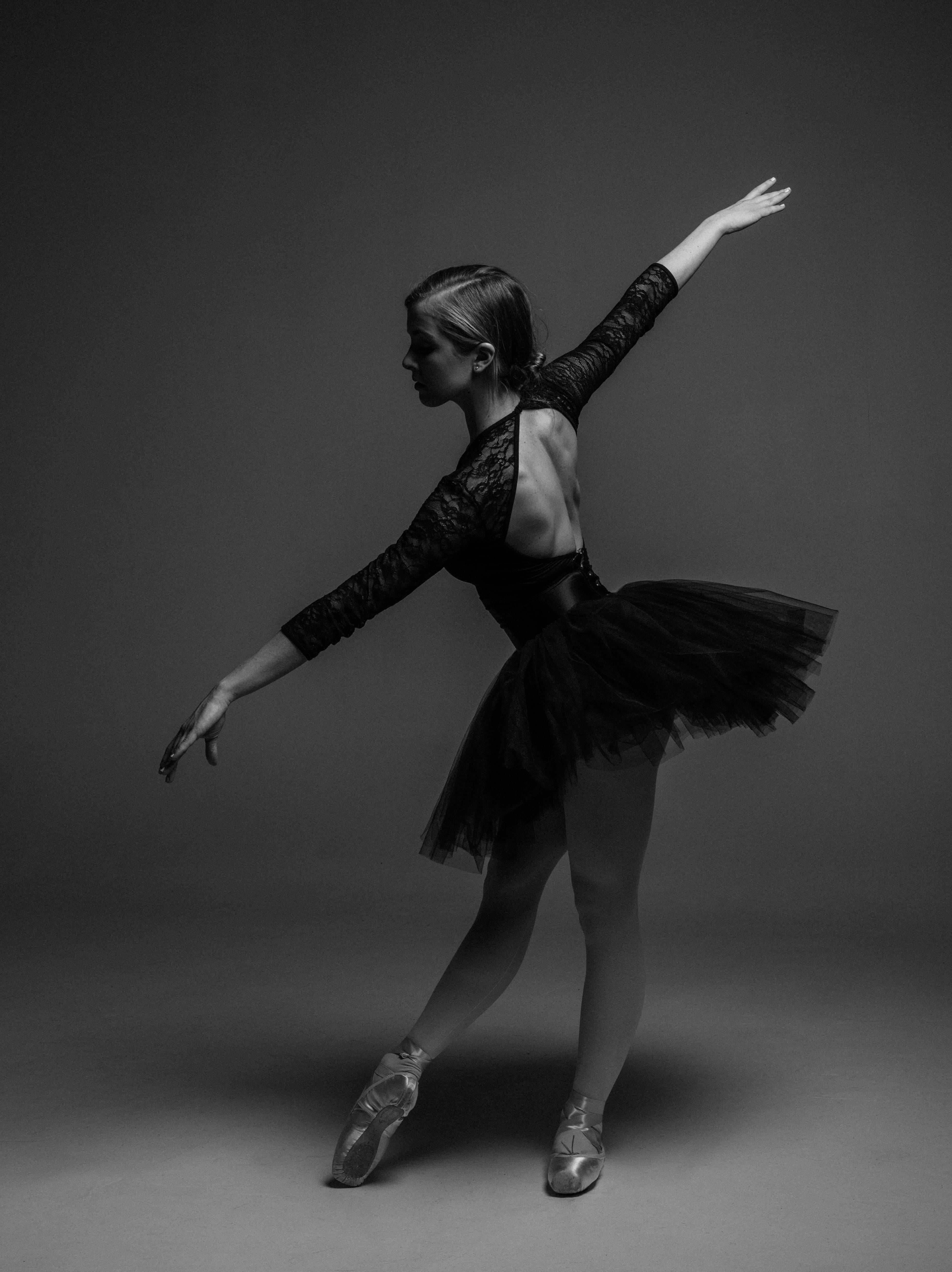 ballet dancer, backless tutu, black tutu, 5K Phone Wallpaper