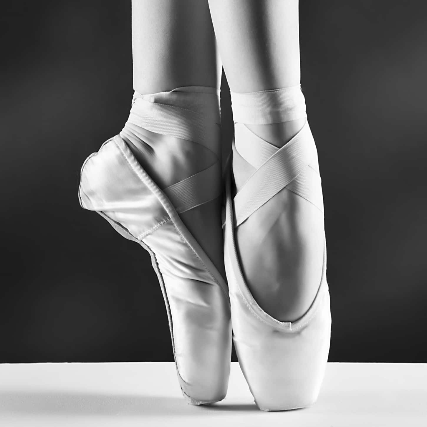 monochrome, pointe shoes, black and white, HD Desktop Wallpaper