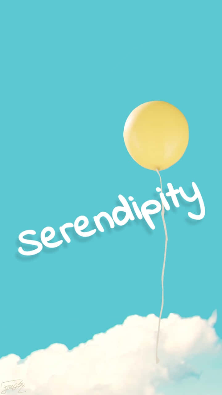 serendipitous yellow balloon, yellow balloon, fluffy white clouds, HD Phone Wallpaper
