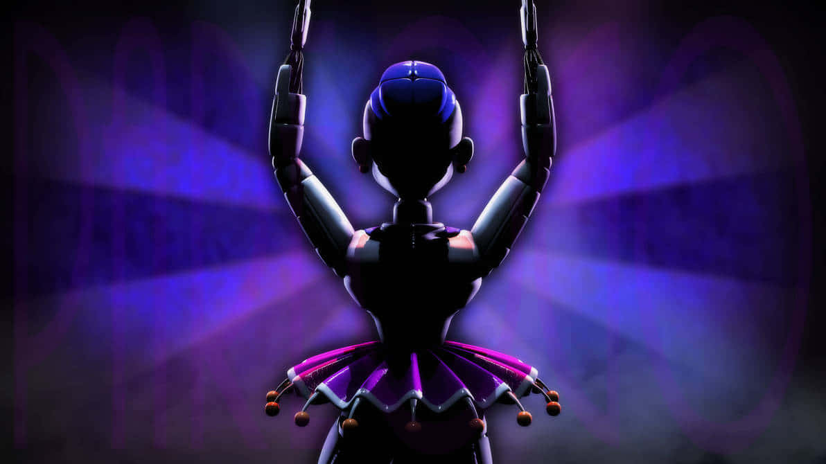 Ballora, purple tutu, radiant purple spotlight backdrop, SD Desktop Wallpaper