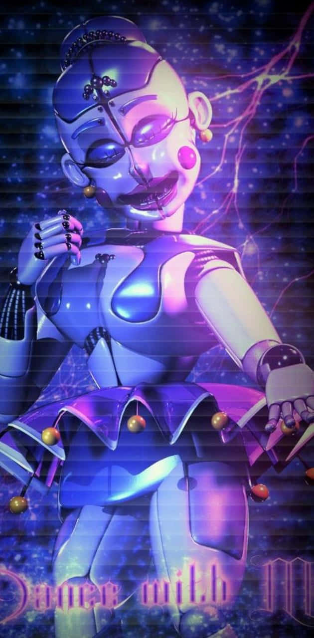 Ballora, purple and blue, glowing eyes, HD Phone Wallpaper