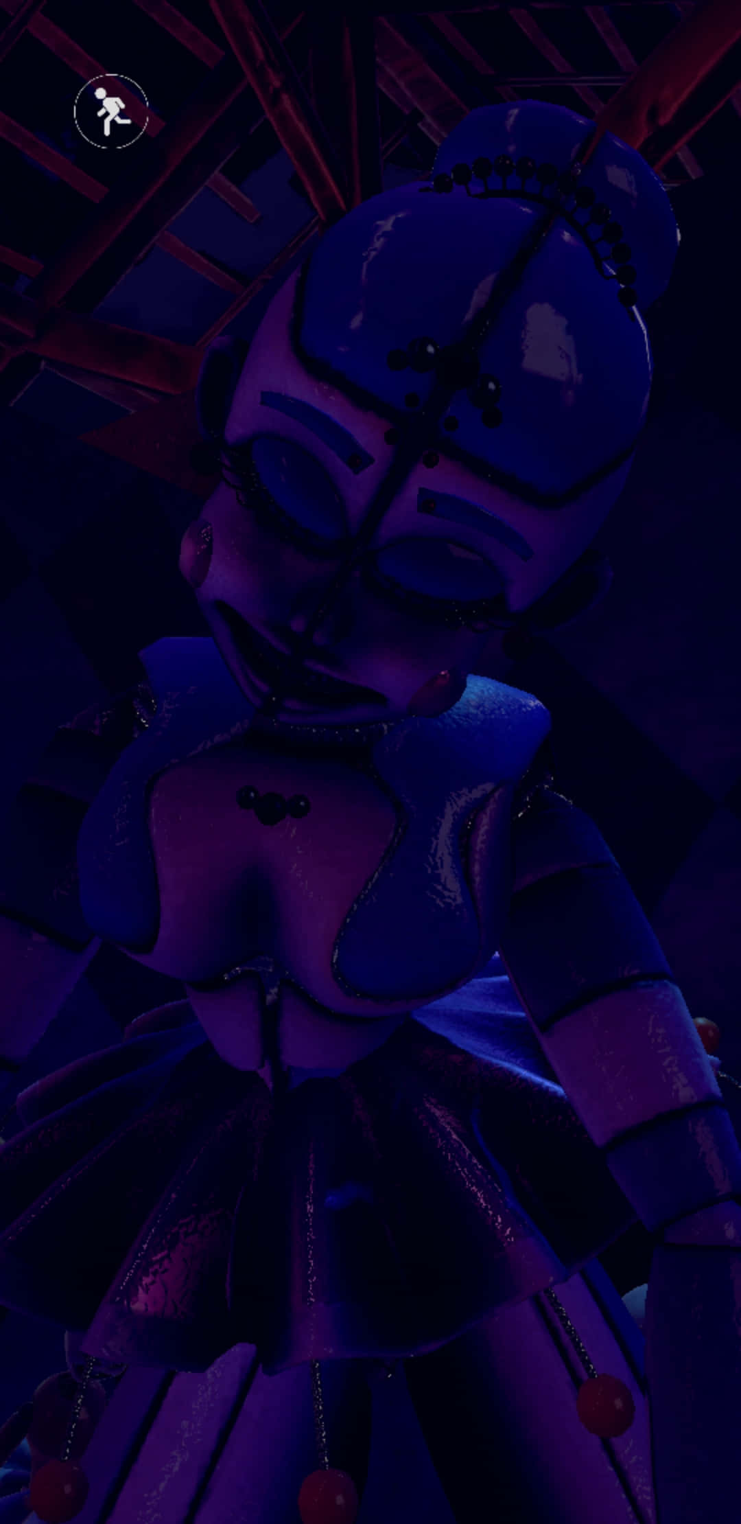 Ballora, purple dress, menacing purple animatronic doll, Full HD Phone Wallpaper