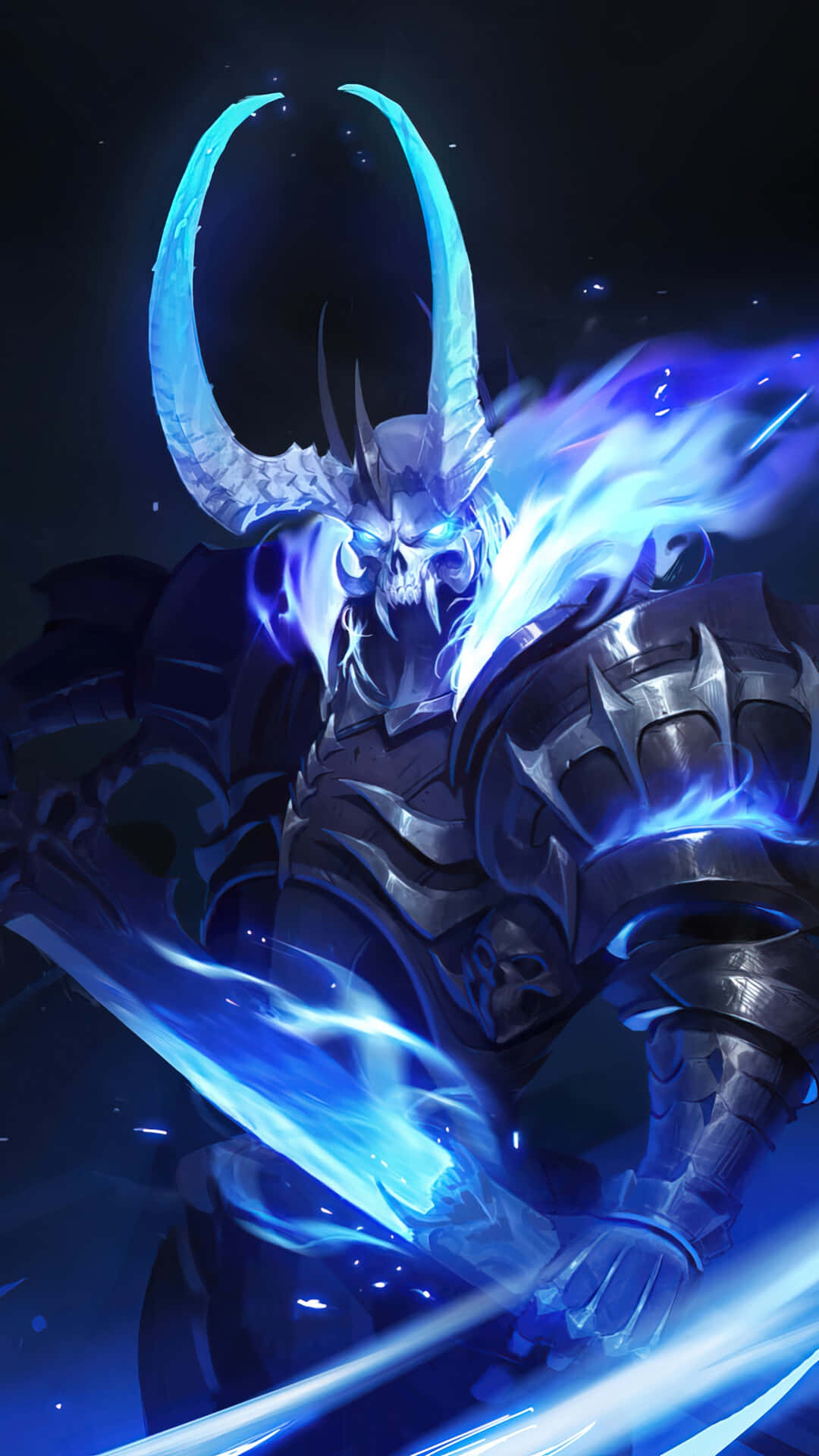 Balmond, Mobile Legend, glowing blue horns, Full HD Phone Wallpaper