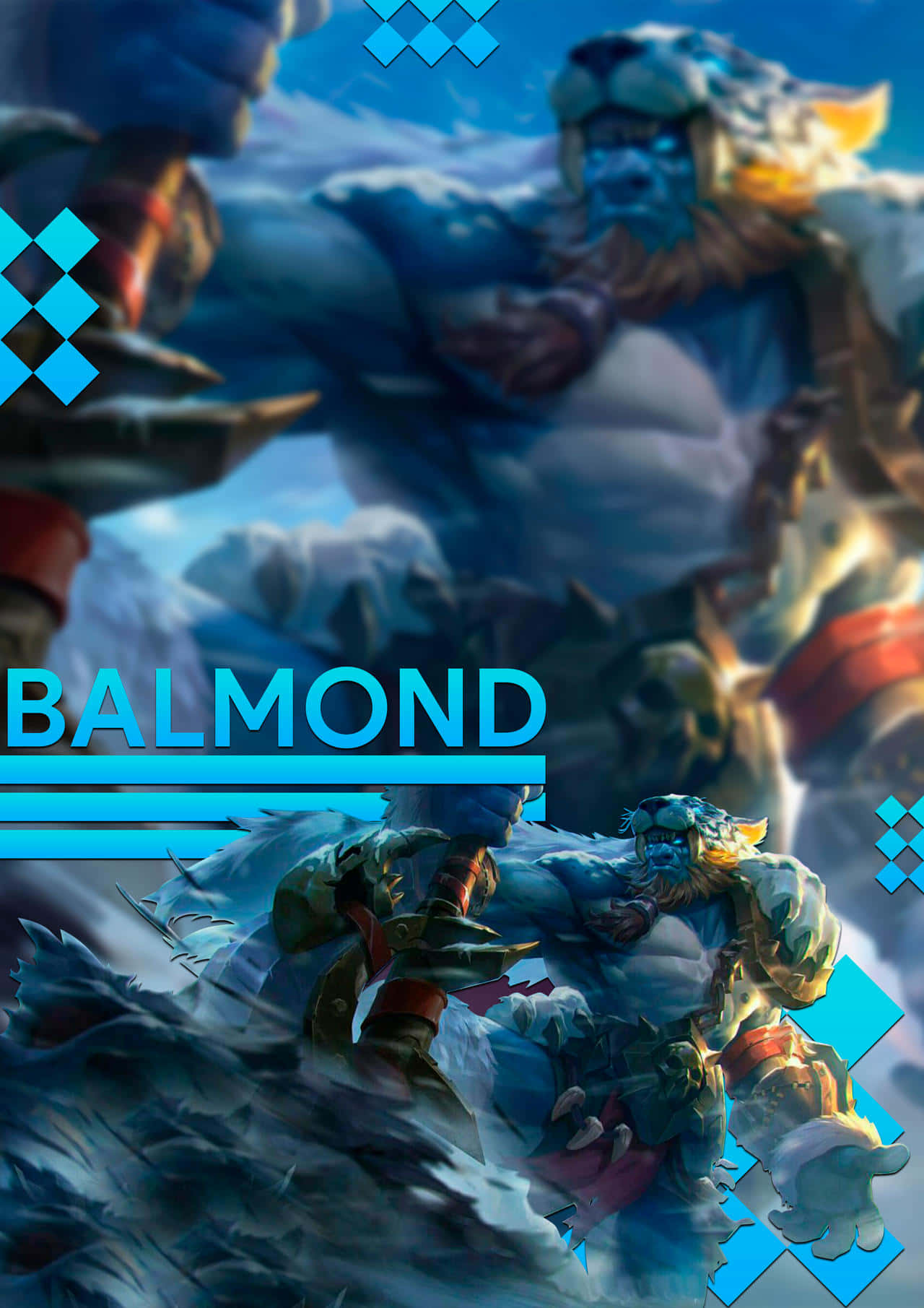 Balmond, Mobile Legend, blue-skinned warrior, HD Phone Wallpaper