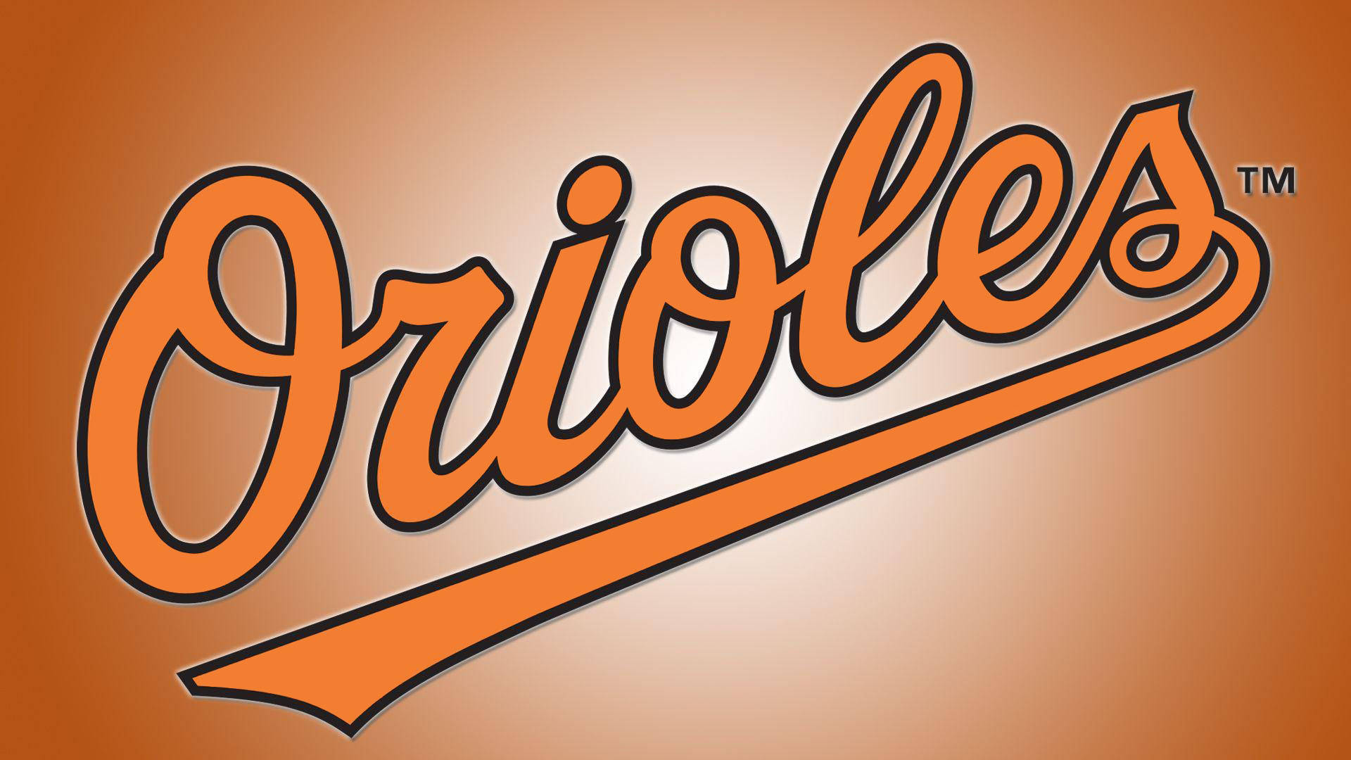 Baltimore Orioles, orange, black outline, Full HD Desktop Wallpaper