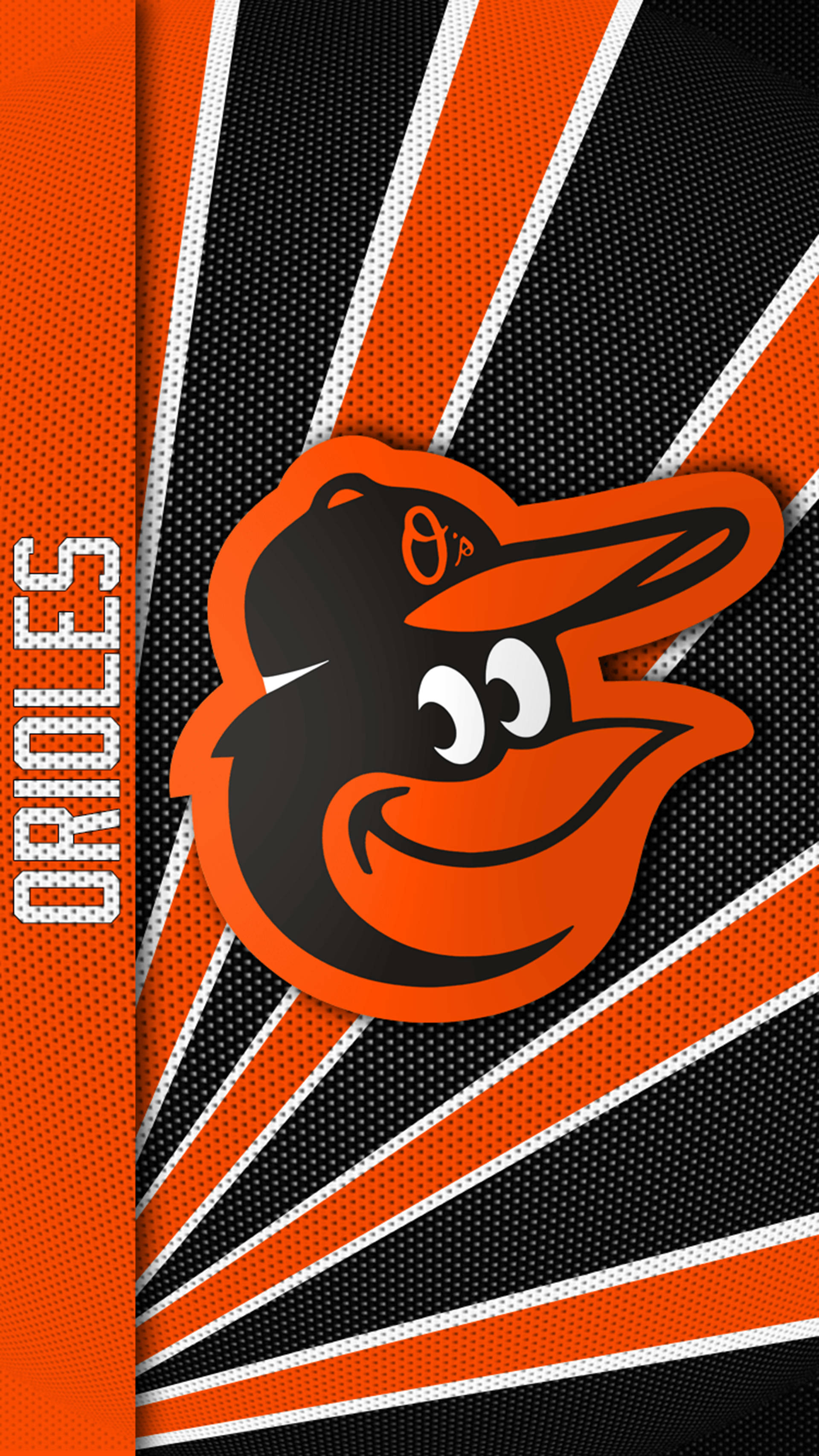 Baltimore Orioles, halftone art, cartoon bird mascot, 2K Phone Wallpaper