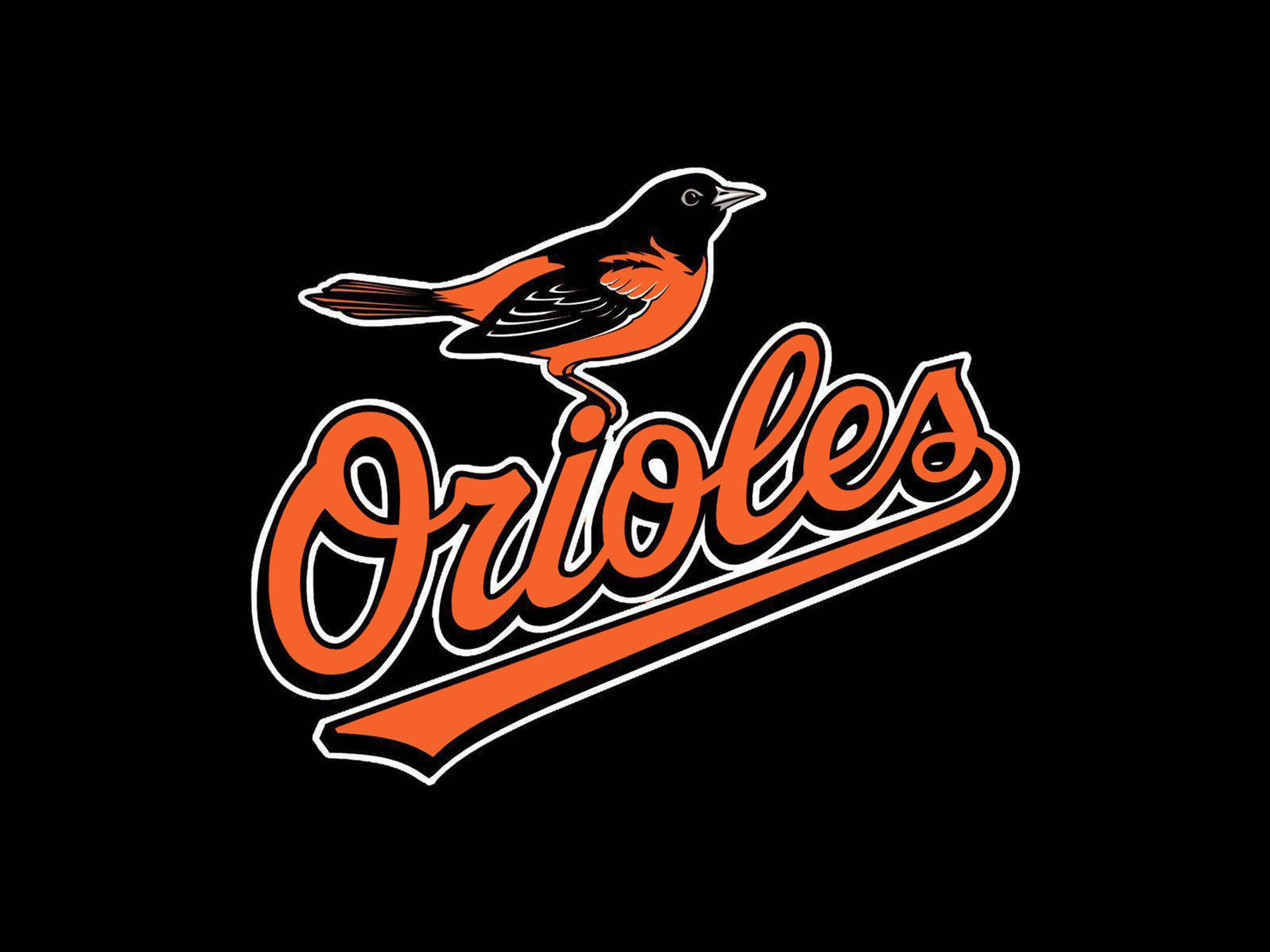2009 Baltimore Orioles Logo, orange, black, Full HD Desktop Wallpaper