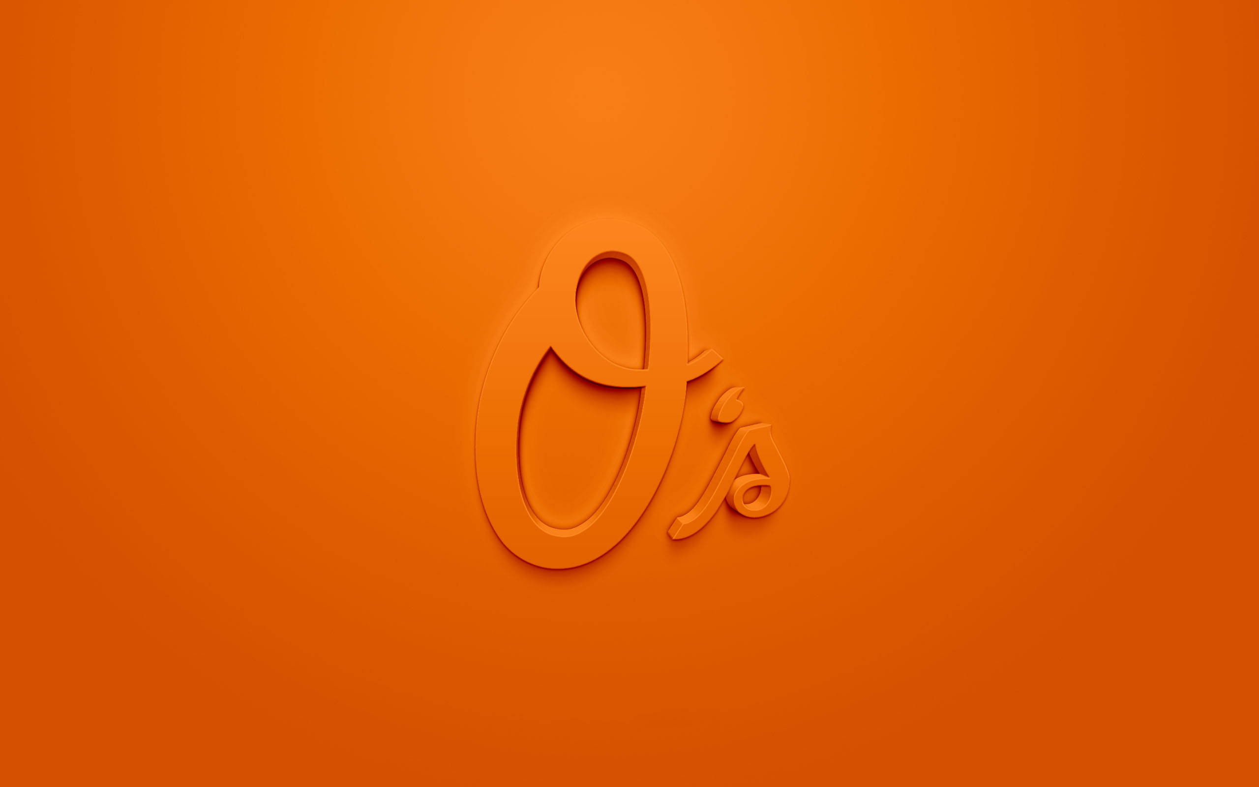 2009 Baltimore Orioles, orange logo, 3d-rendered, 2K Desktop Wallpaper