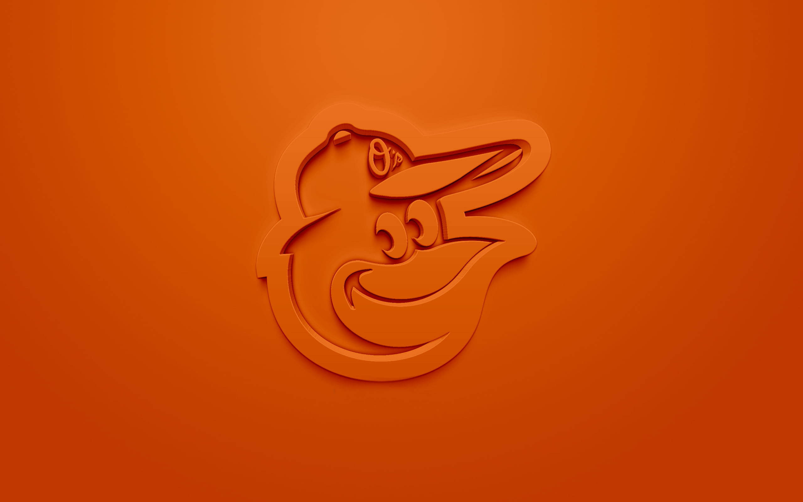 Baltimore Orioles, orange aesthetic, stylized orange bird logo, 2K Desktop Wallpaper
