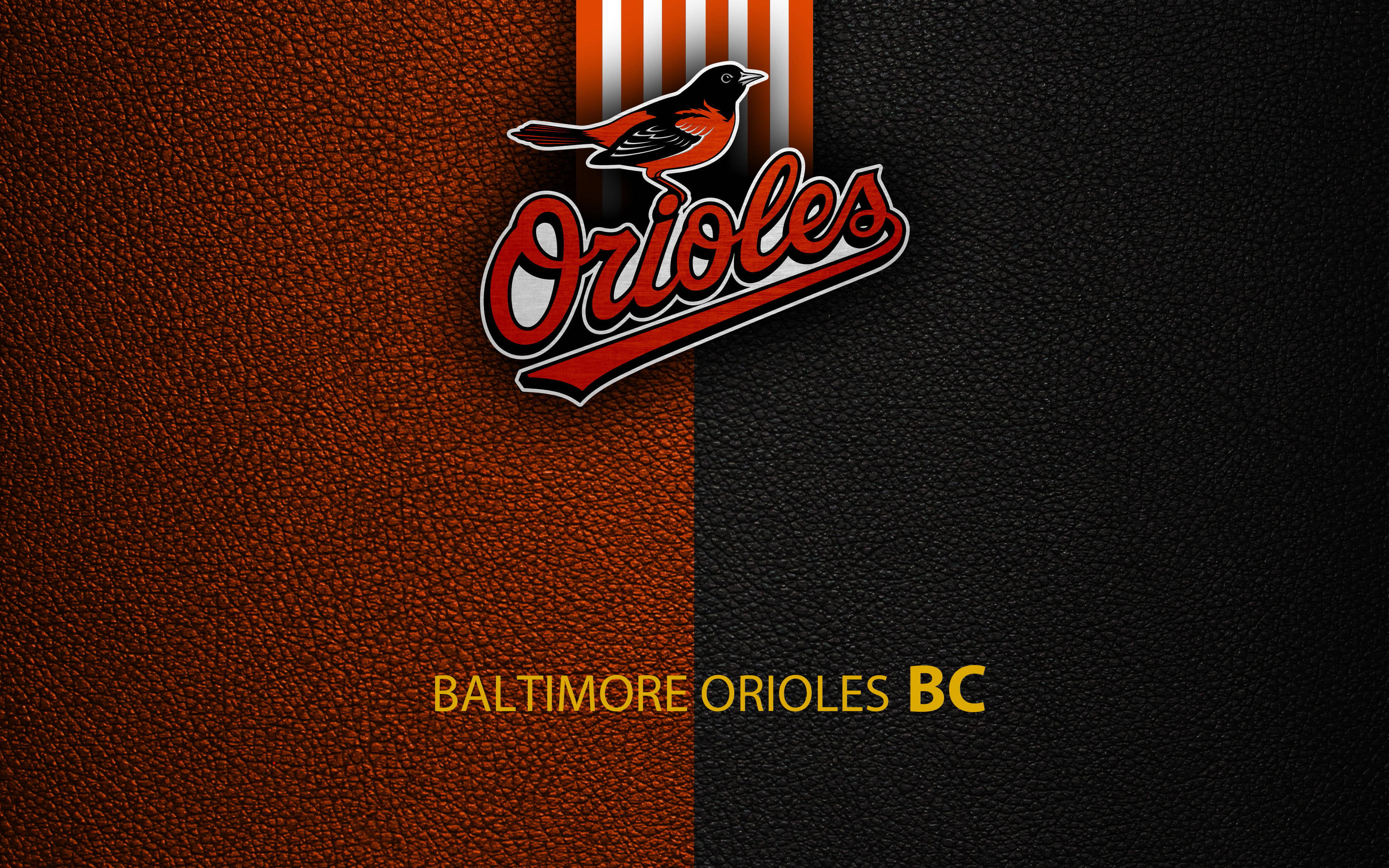 Baltimore Orioles, orange bird, red script, 4K Desktop Wallpaper