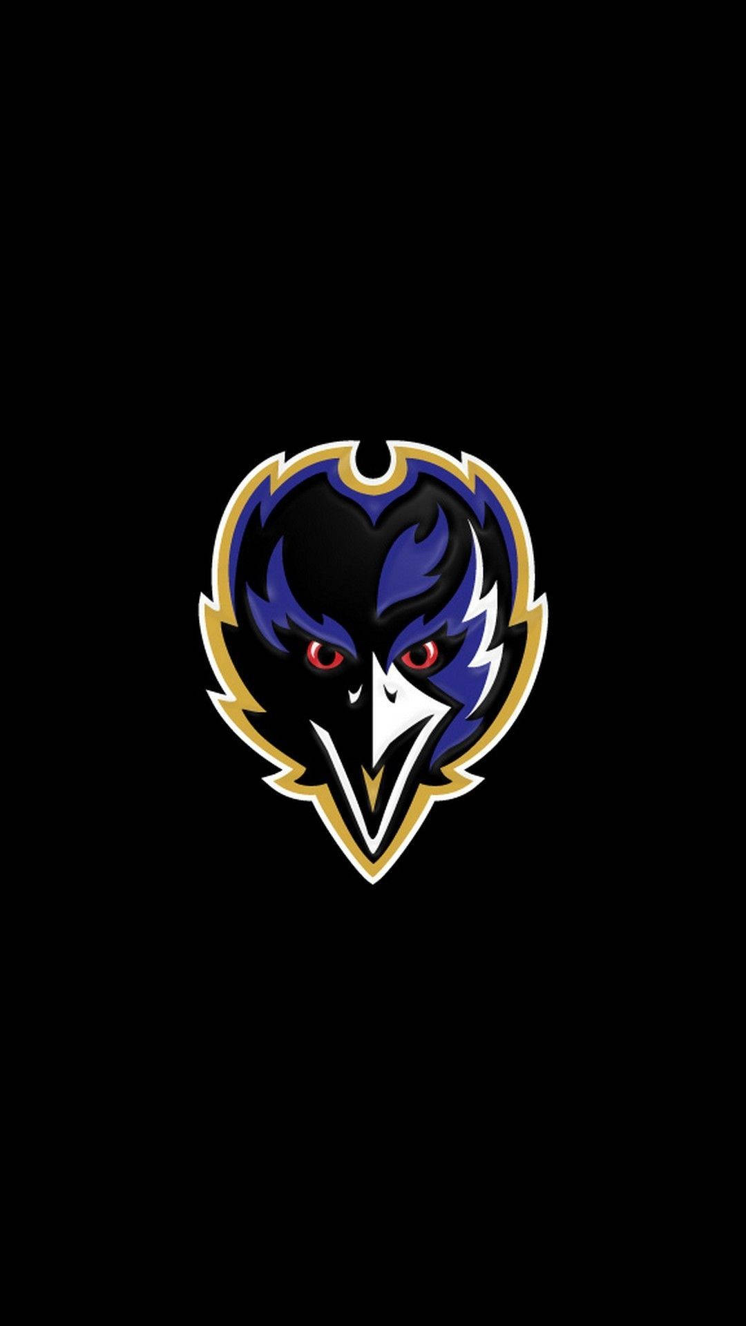 Baltimore Ravens, iPhone, black background, Full HD Phone Wallpaper