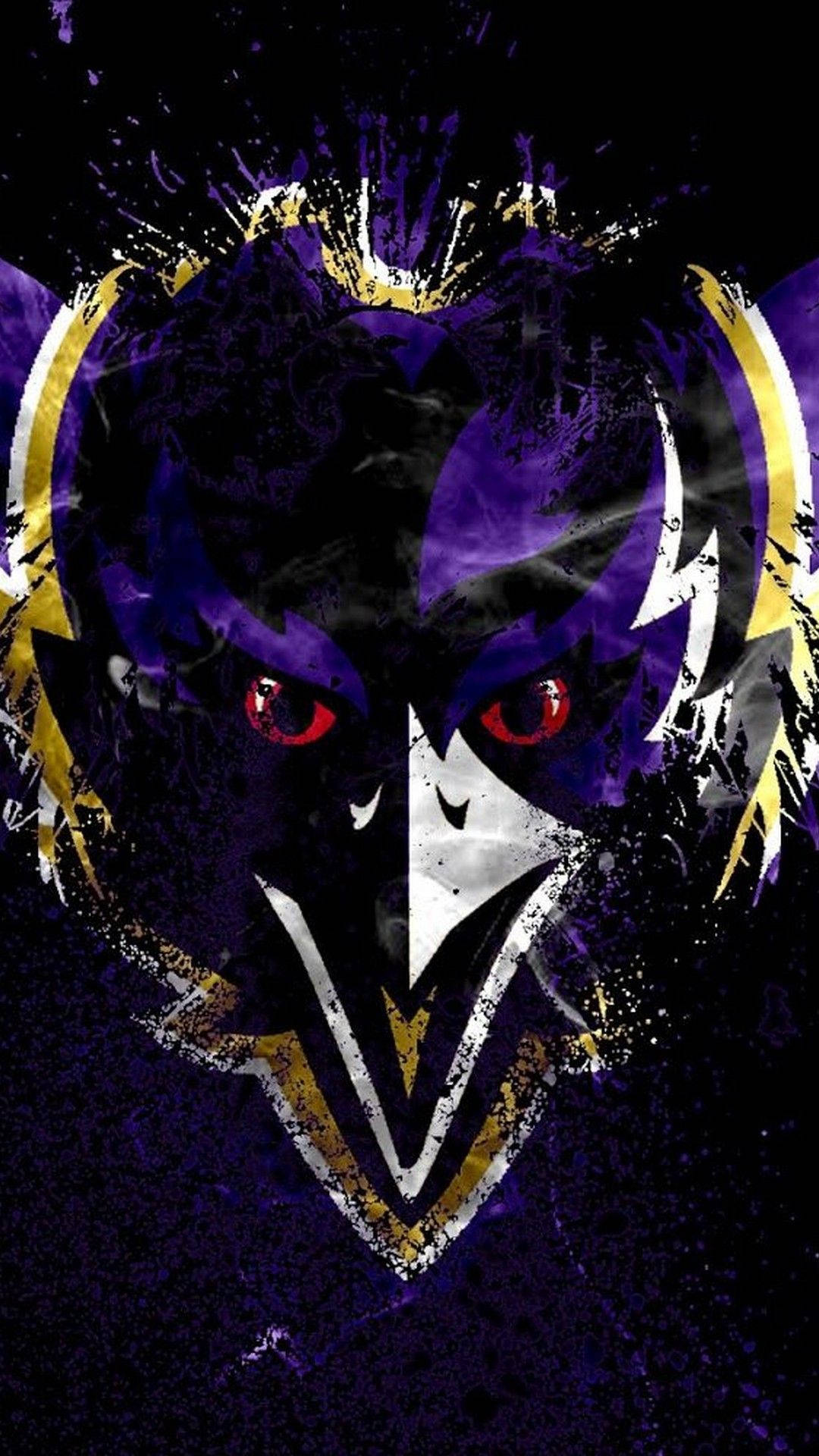 Baltimore Ravens, iPhone, purple and gold, Full HD Phone Wallpaper