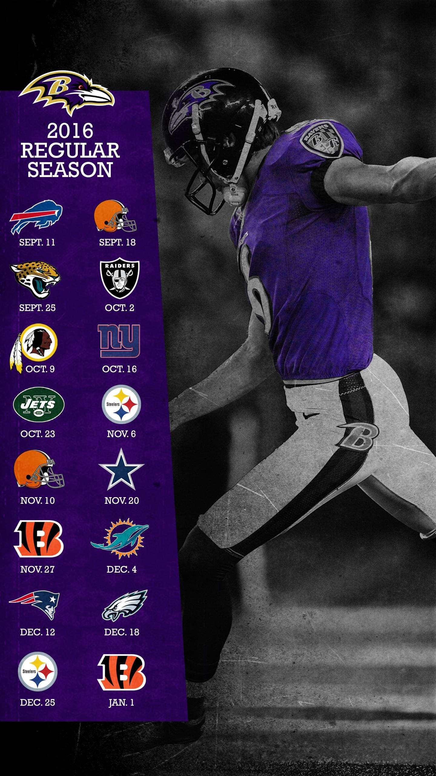 Baltimore Ravens, iPhone, purple uniform, 2K Phone Wallpaper