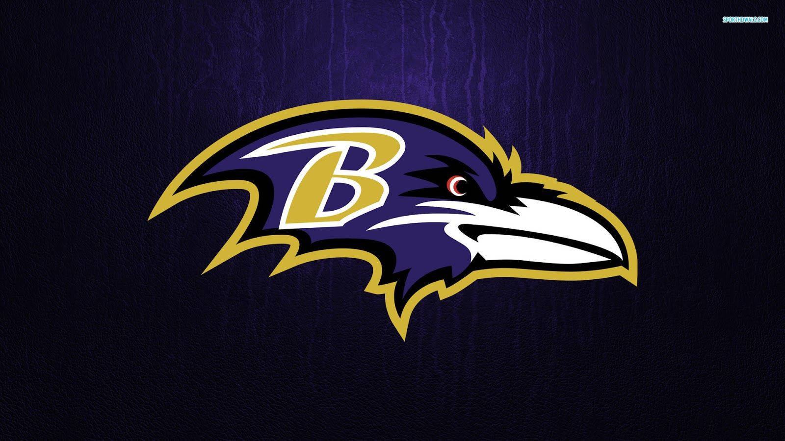 Baltimore Ravens, indigo leather, purple raven head, HD Desktop Wallpaper